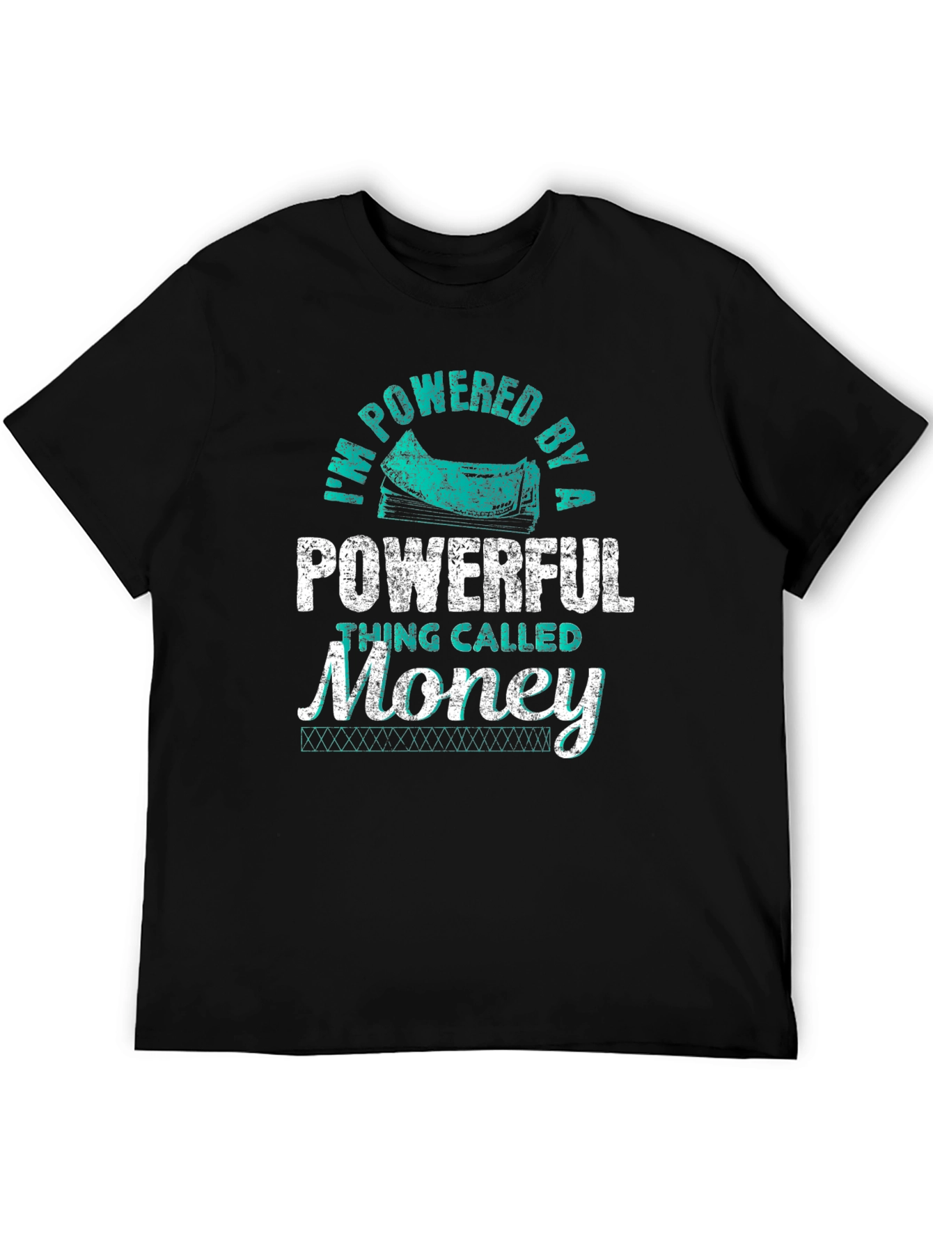 Black Powered by Money Graphic Tee - Black view 5