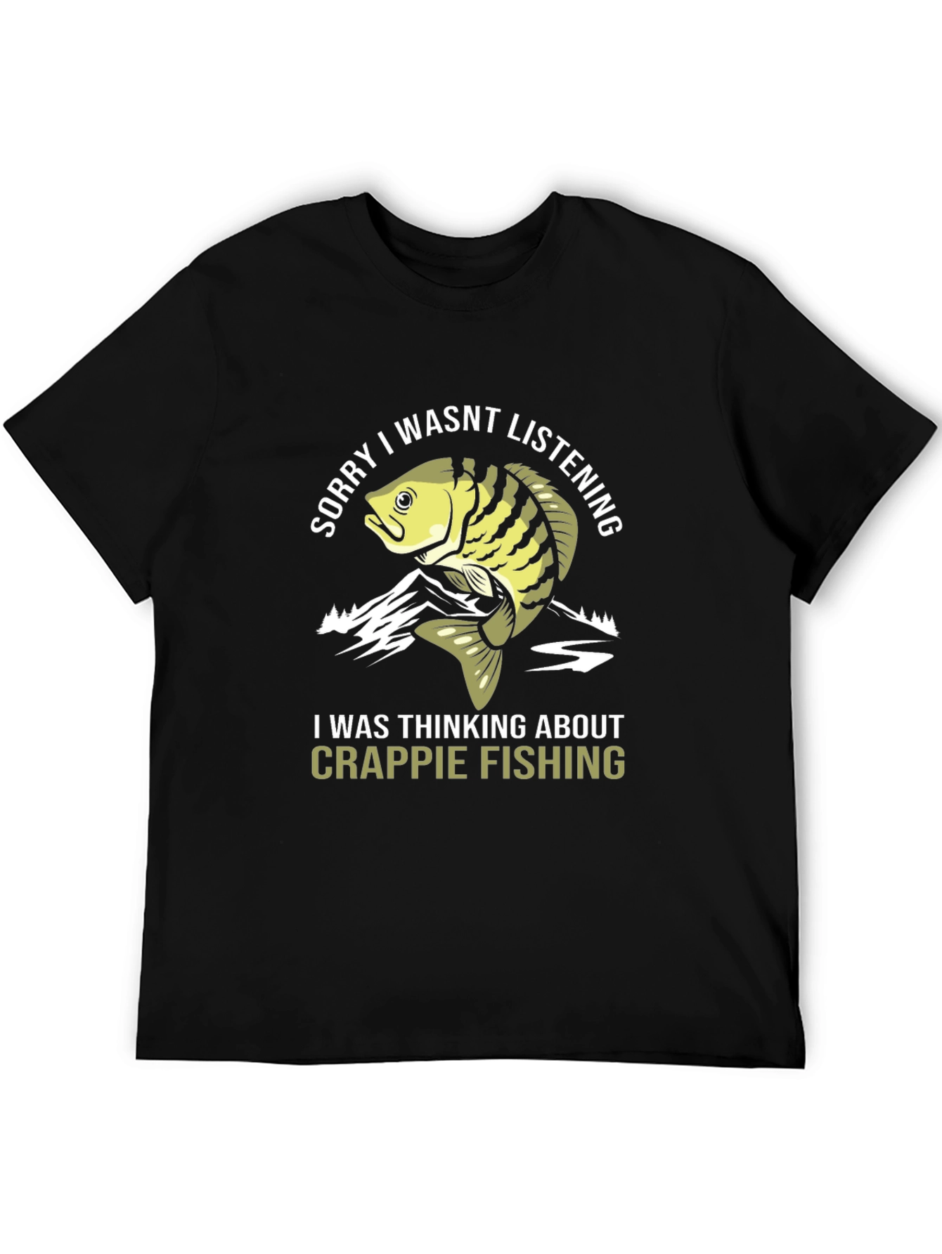 Black Crappie Fishing T-Shirt - Funny Angler Tee view 5