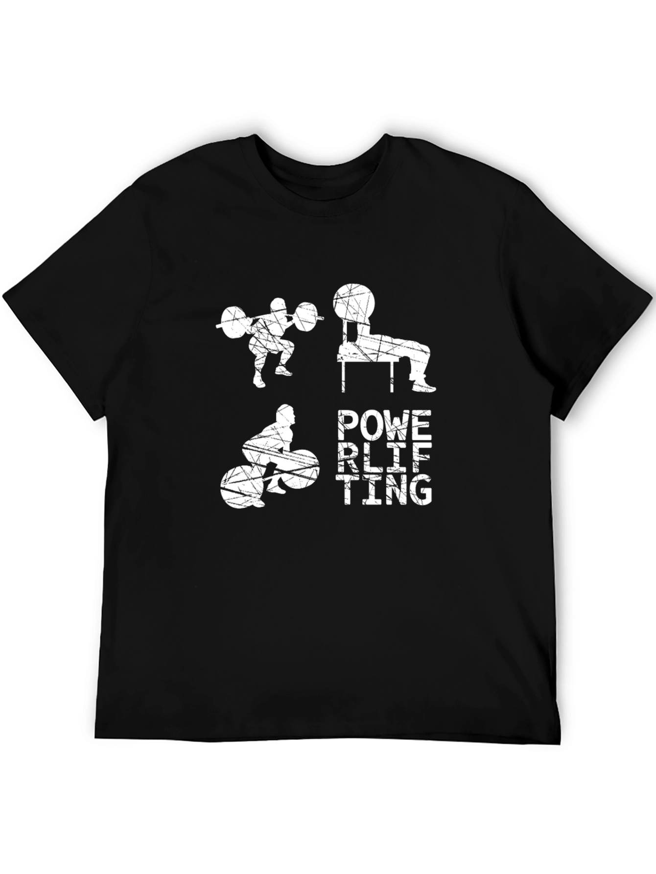 Black Powerlifting Black T-Shirt view 5