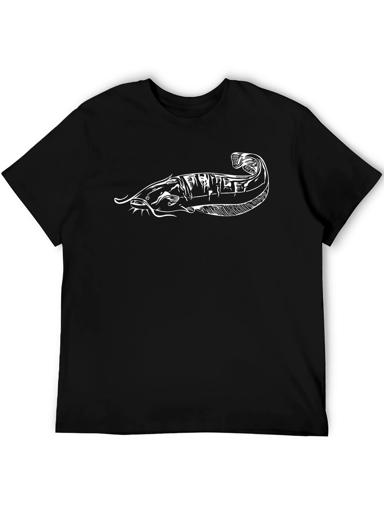 Black Catfish Graphic Tee - Cool Black T-Shirt view 5