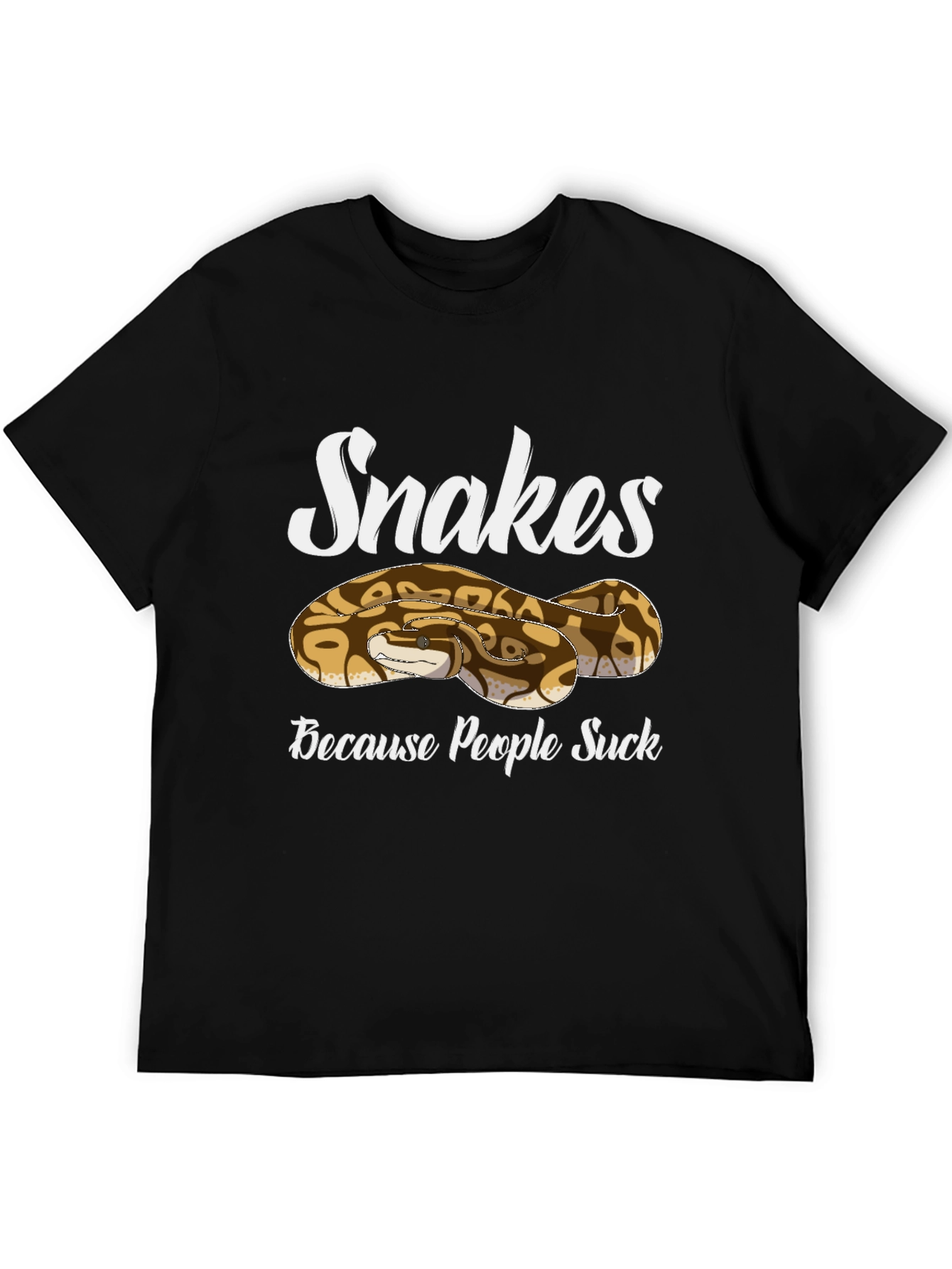 Black Snakes Because People Suck T-Shirt view 5