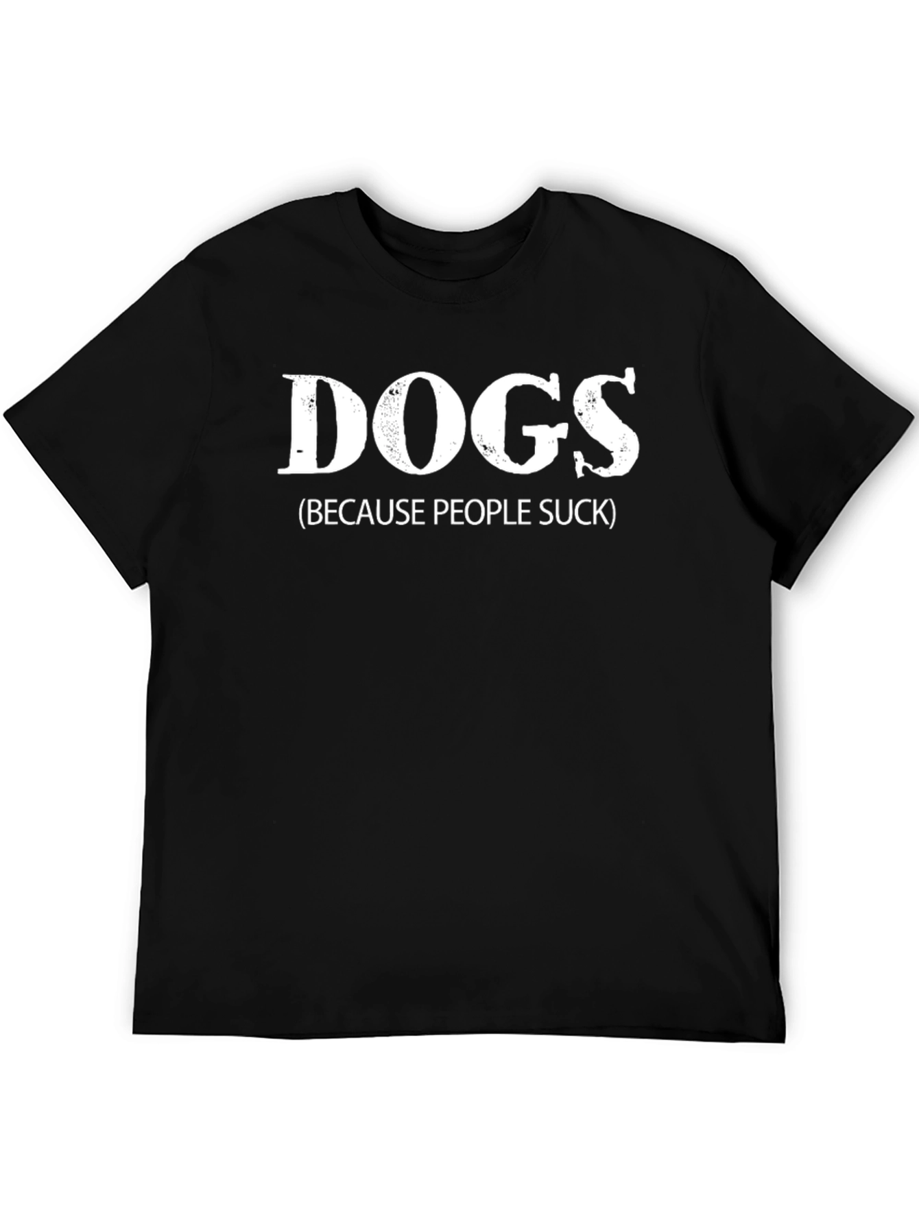 Black Dogs Because People Suck Funny Graphic Tee view 5