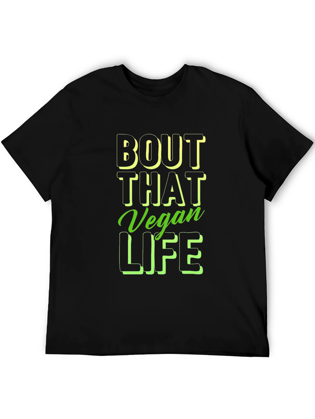 Bout That Vegan Life Black Graphic Tee - 5