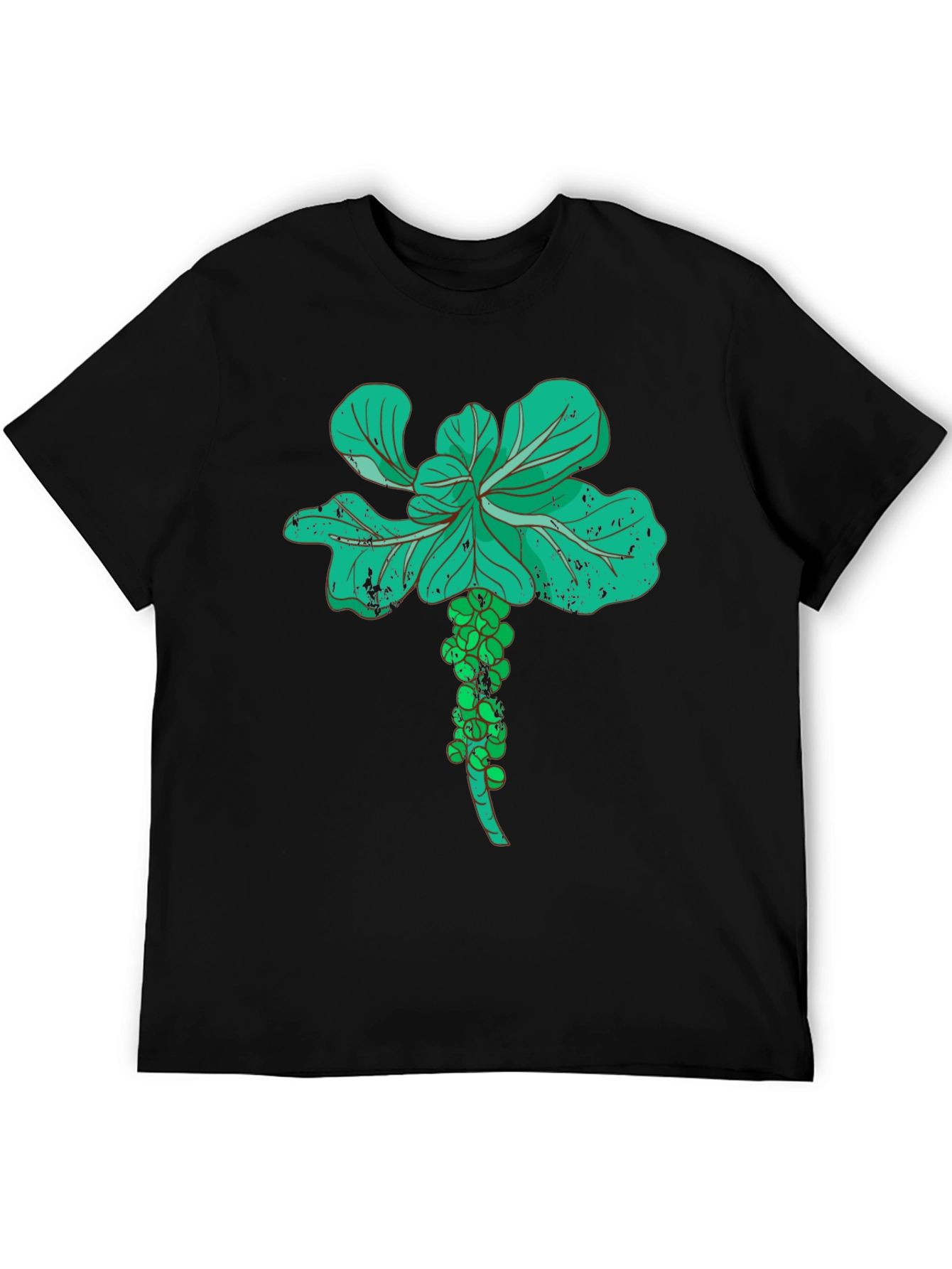 Black Brussels Sprouts Graphic Tee - Vegetable Lover's Black T-Shirt view 5