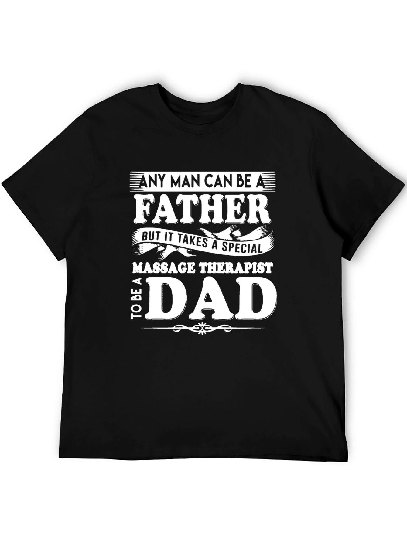 Black Massage Therapist Dad T-Shirt, Father's Day Gift view 5