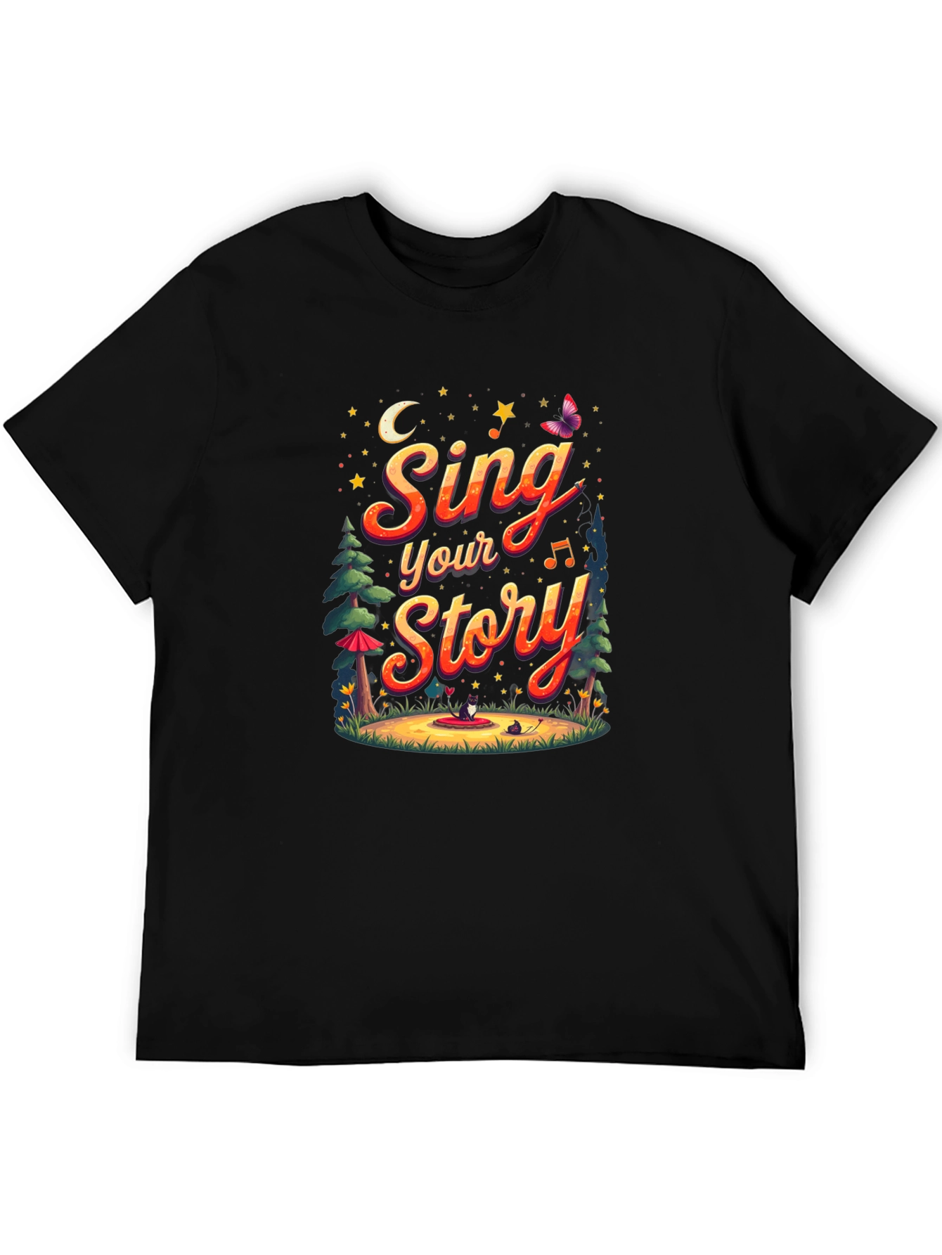 Black Sing Your Story Graphic Tee view 5