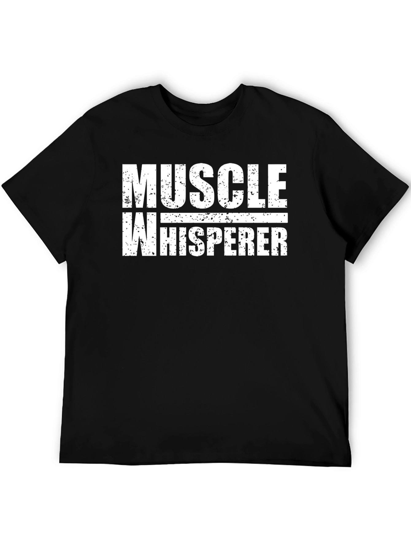 Black Muscle Whisperer Graphic T-Shirt - Black Cotton Tee view 5