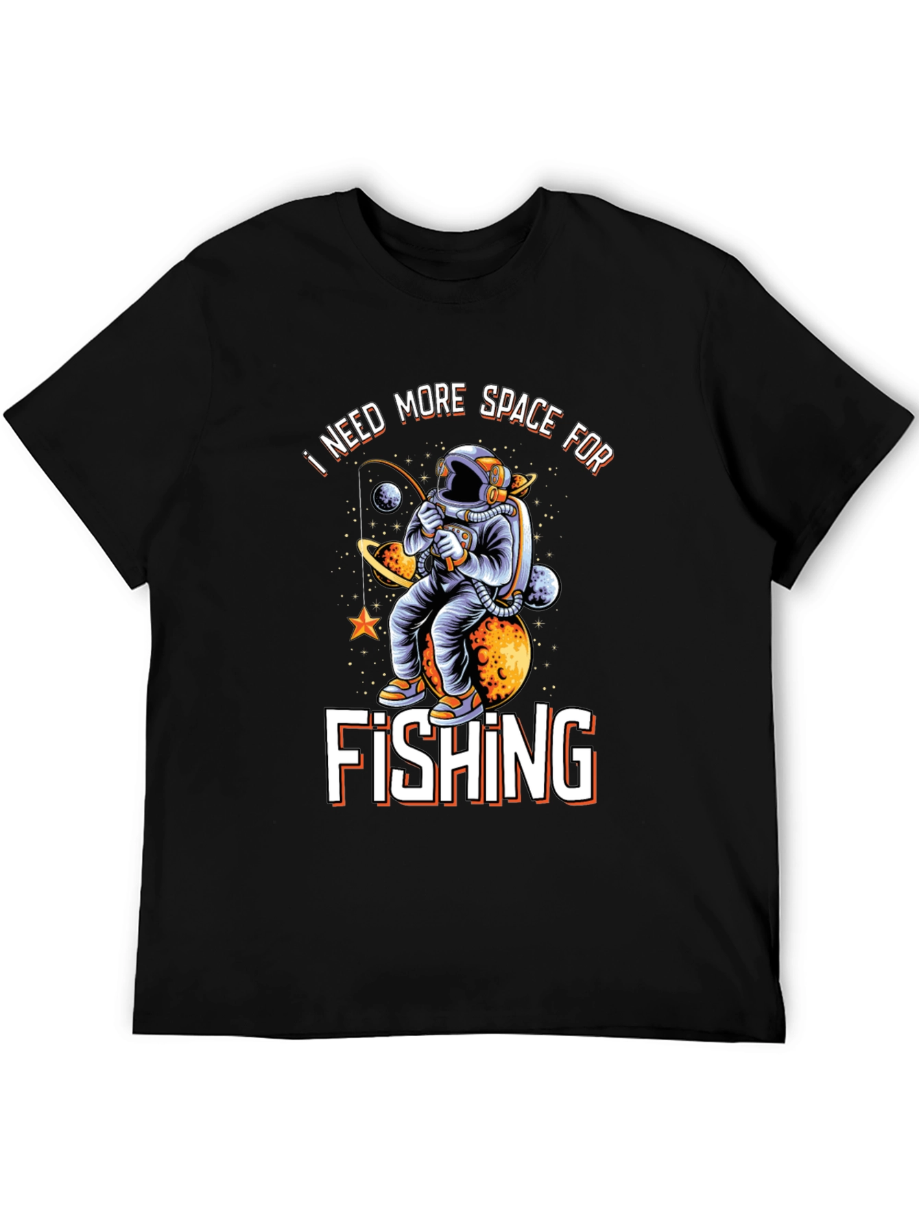 Black Space Fishing T-Shirt view 5