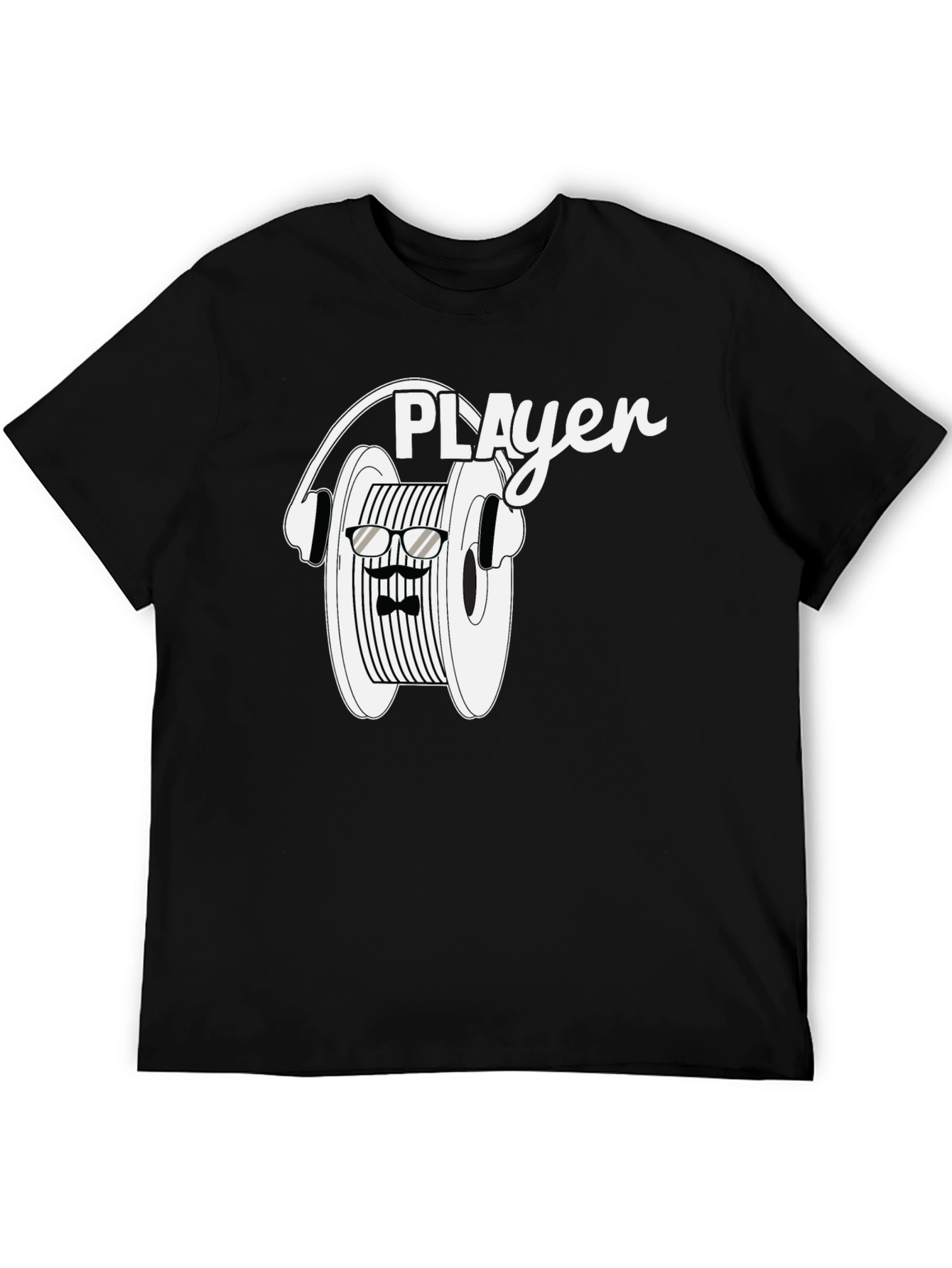 Black Cool Player Reel-to-Reel T-Shirt view 5