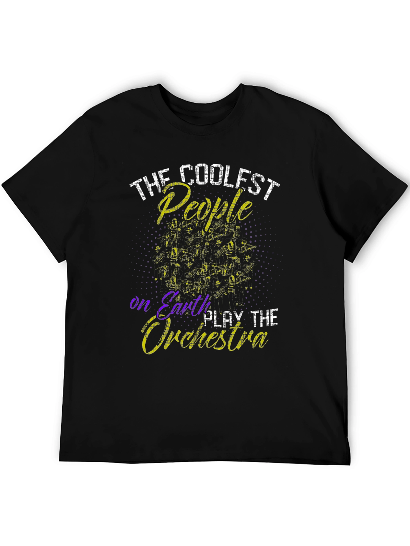 Black Coolest People Orchestra Black T-Shirt view 5