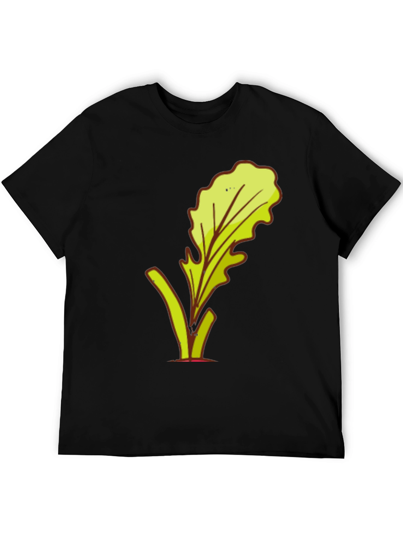 Black Leafy Graphic Tee - Stylish Casual Wear view 5