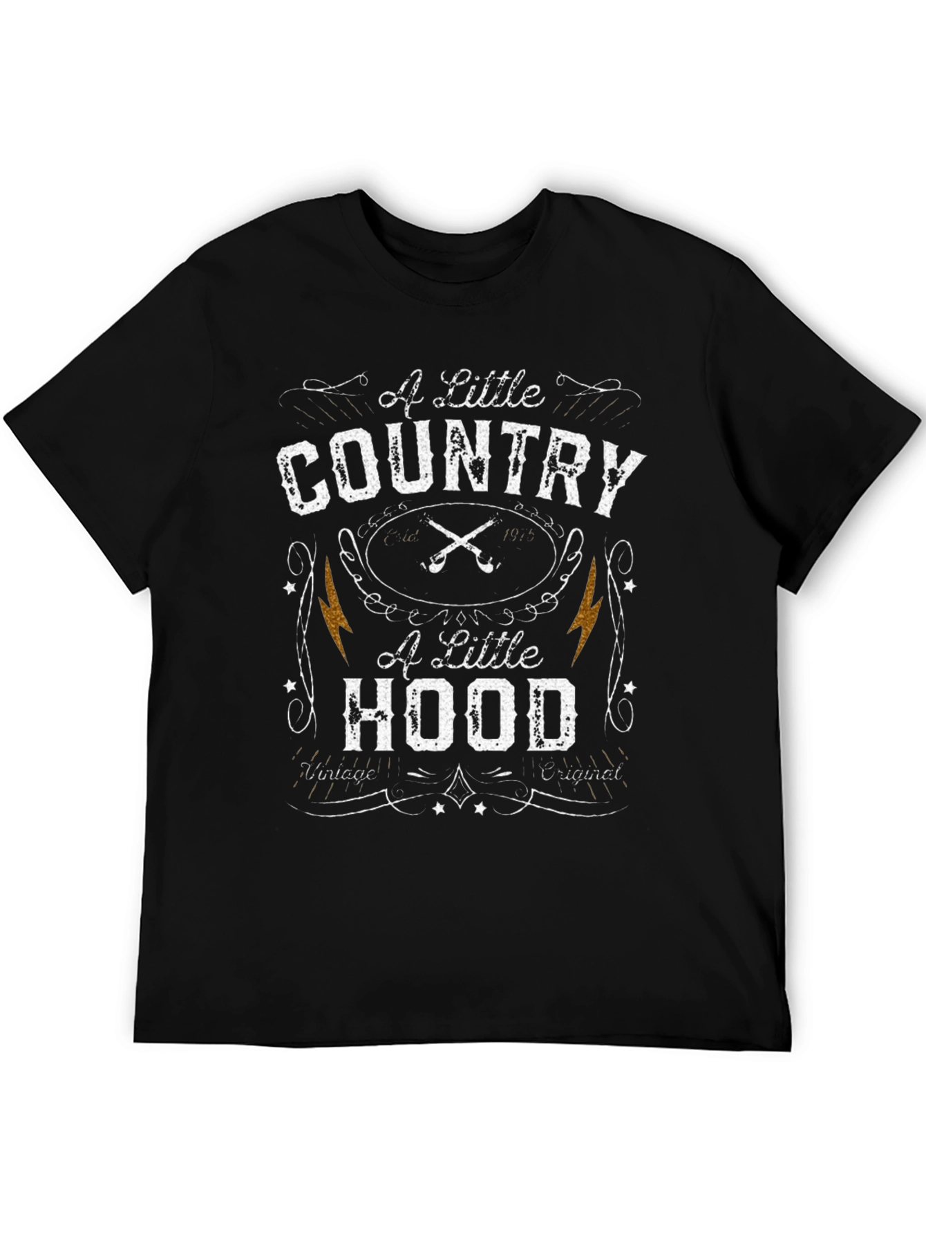 Black Country Hood T-Shirt - Vintage Graphic Tee view 5