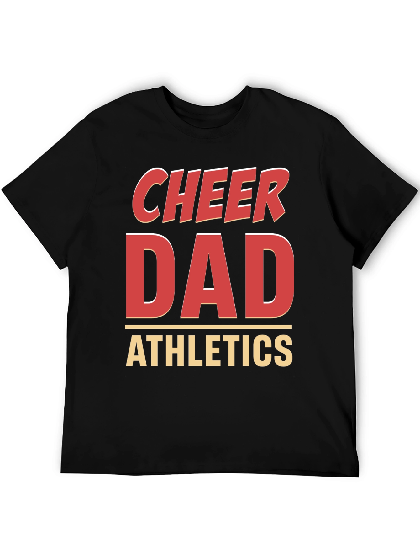 Black Cheer Dad Athletics Graphic T-Shirt view 5