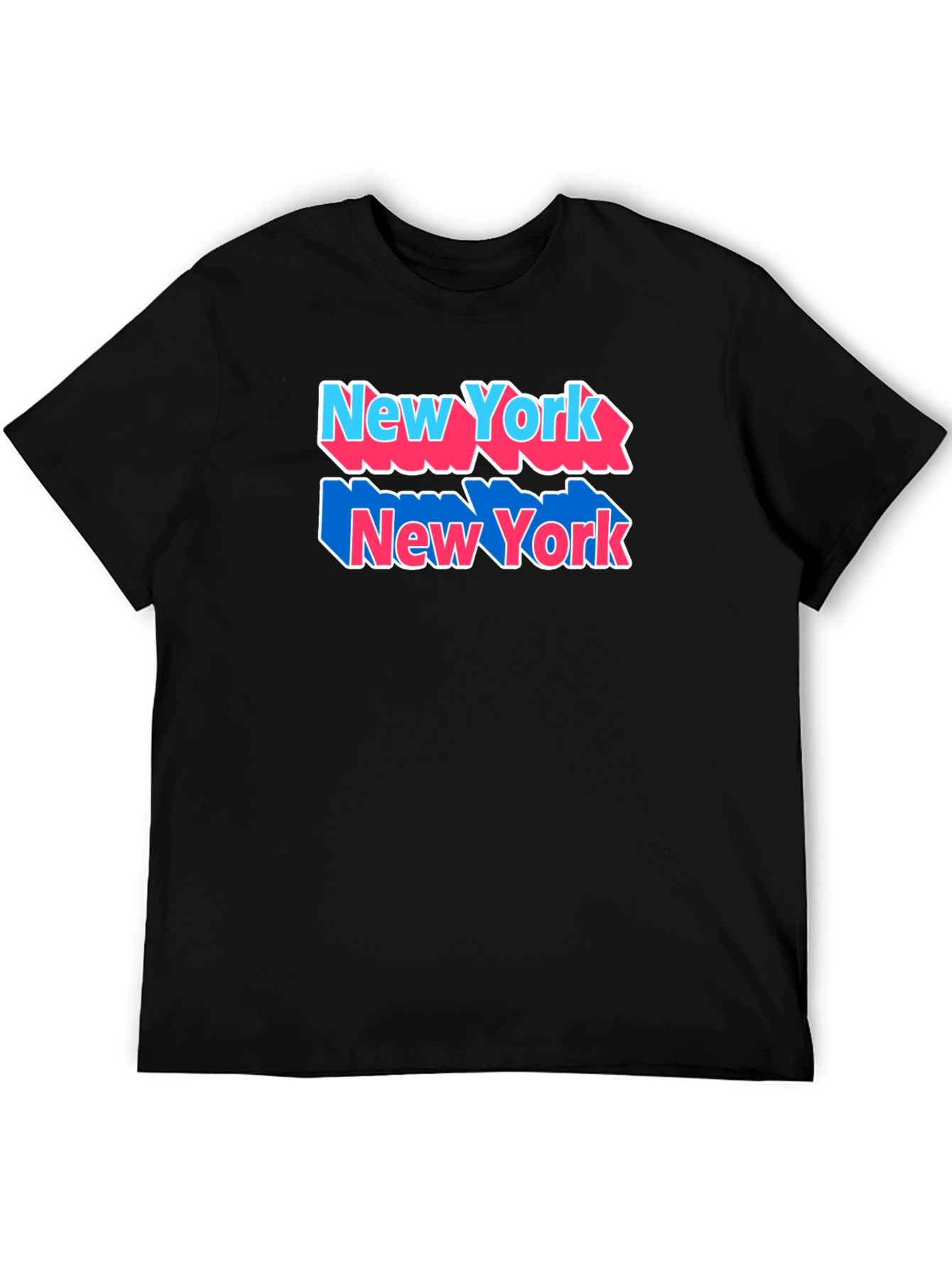 Black New York Graphic Tee, Black Cotton Shirt view 5