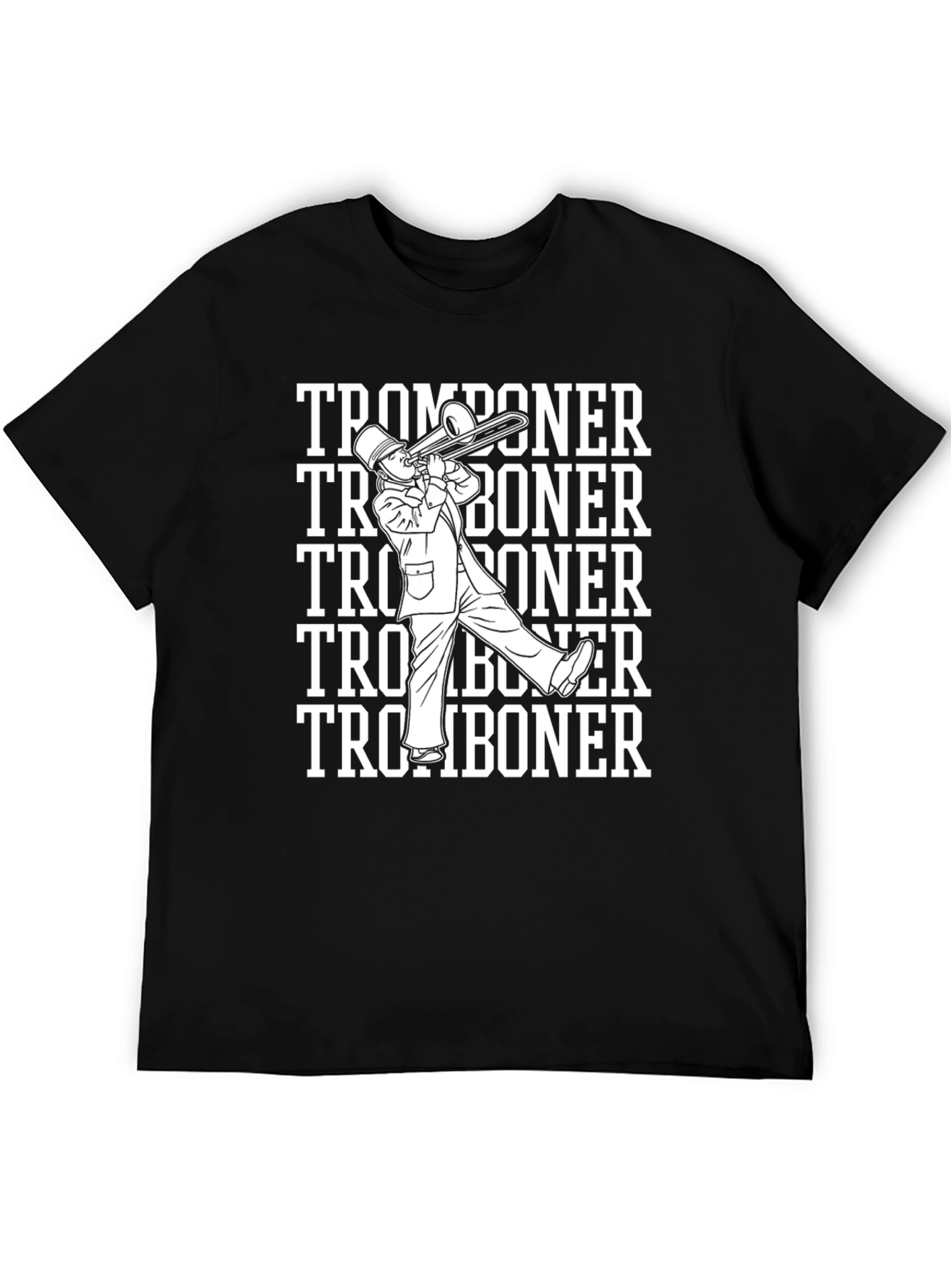 Black Tromboner T-Shirt, Band Humor Tee view 5
