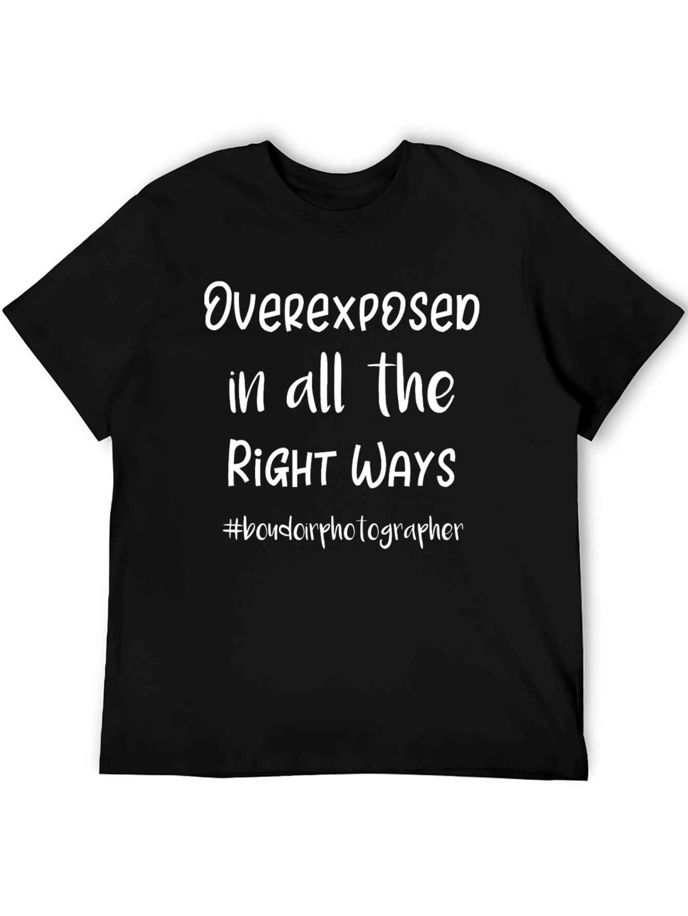 Black Overexposed Photographer T-Shirt view 5