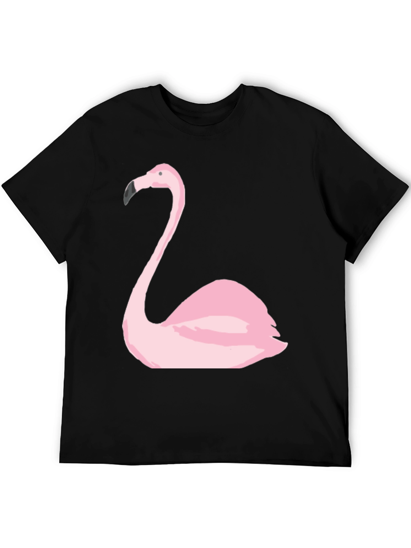 Black Flamingo Graphic Tee - Black Cotton Casual Shirt view 5