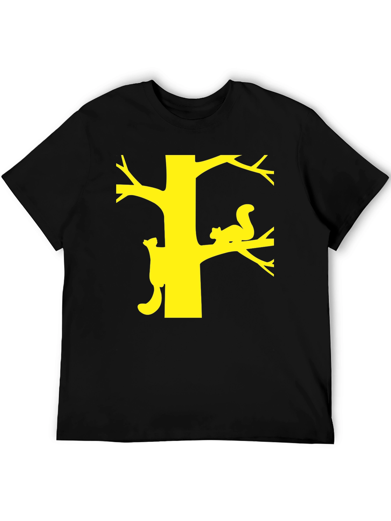 Black Squirrel Tree Black T-Shirt view 5