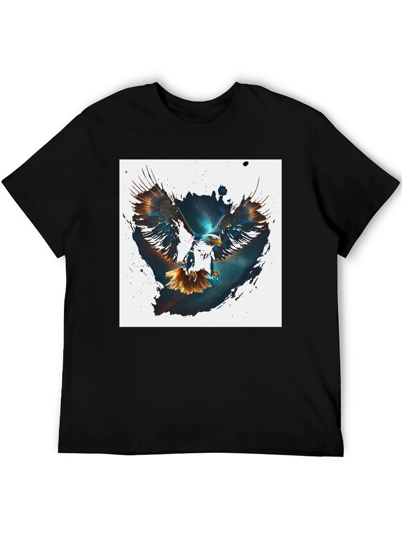 Black Eagle Graphic Tee - Men's Black T-Shirt view 5