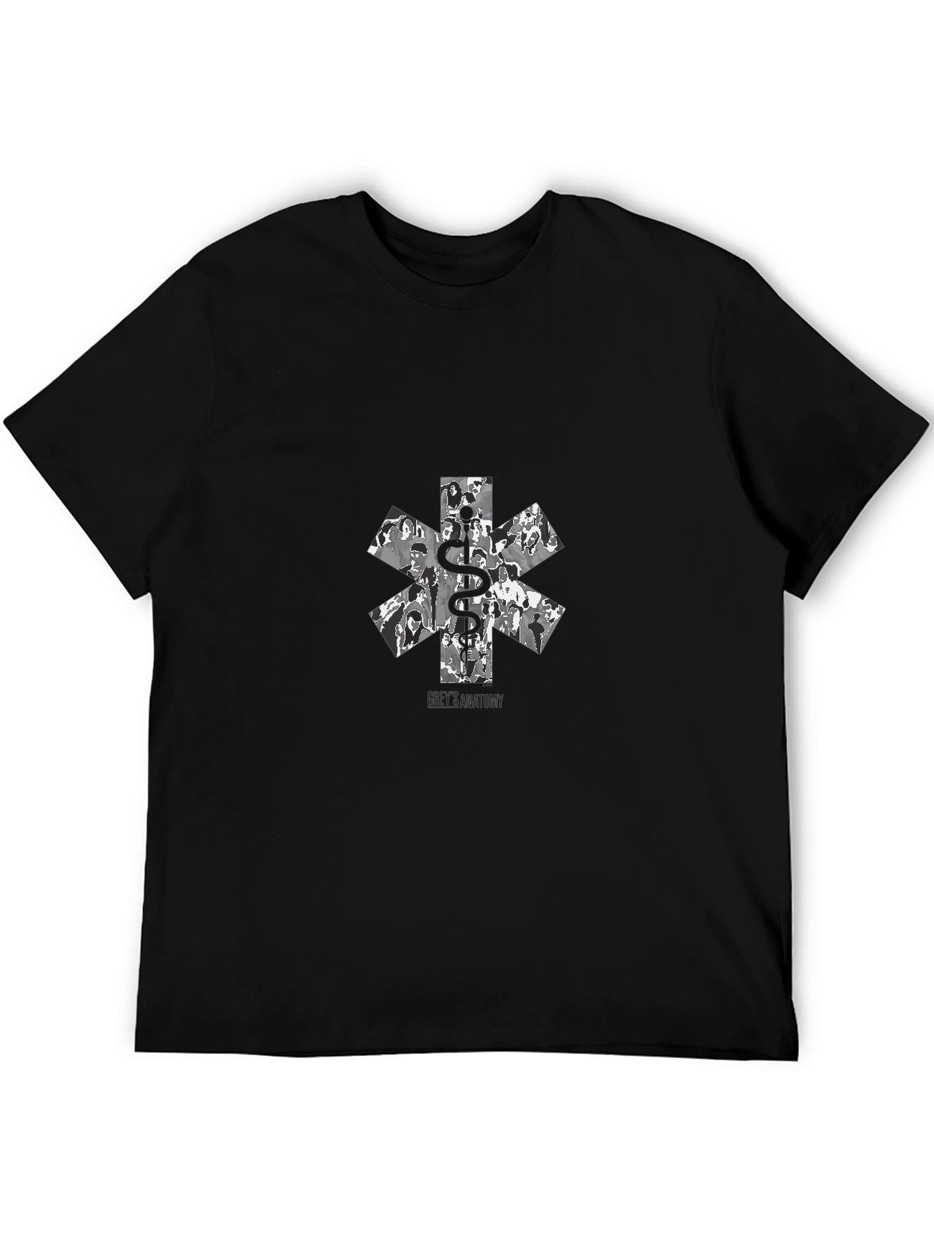 Black Medical Star T-Shirt - Black view 5