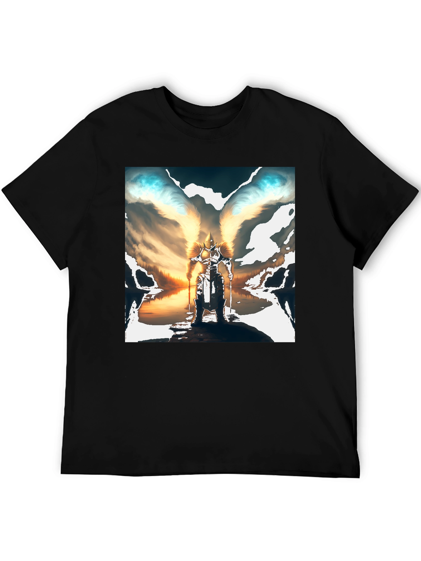 Black Winged Warrior Graphic Tee view 5