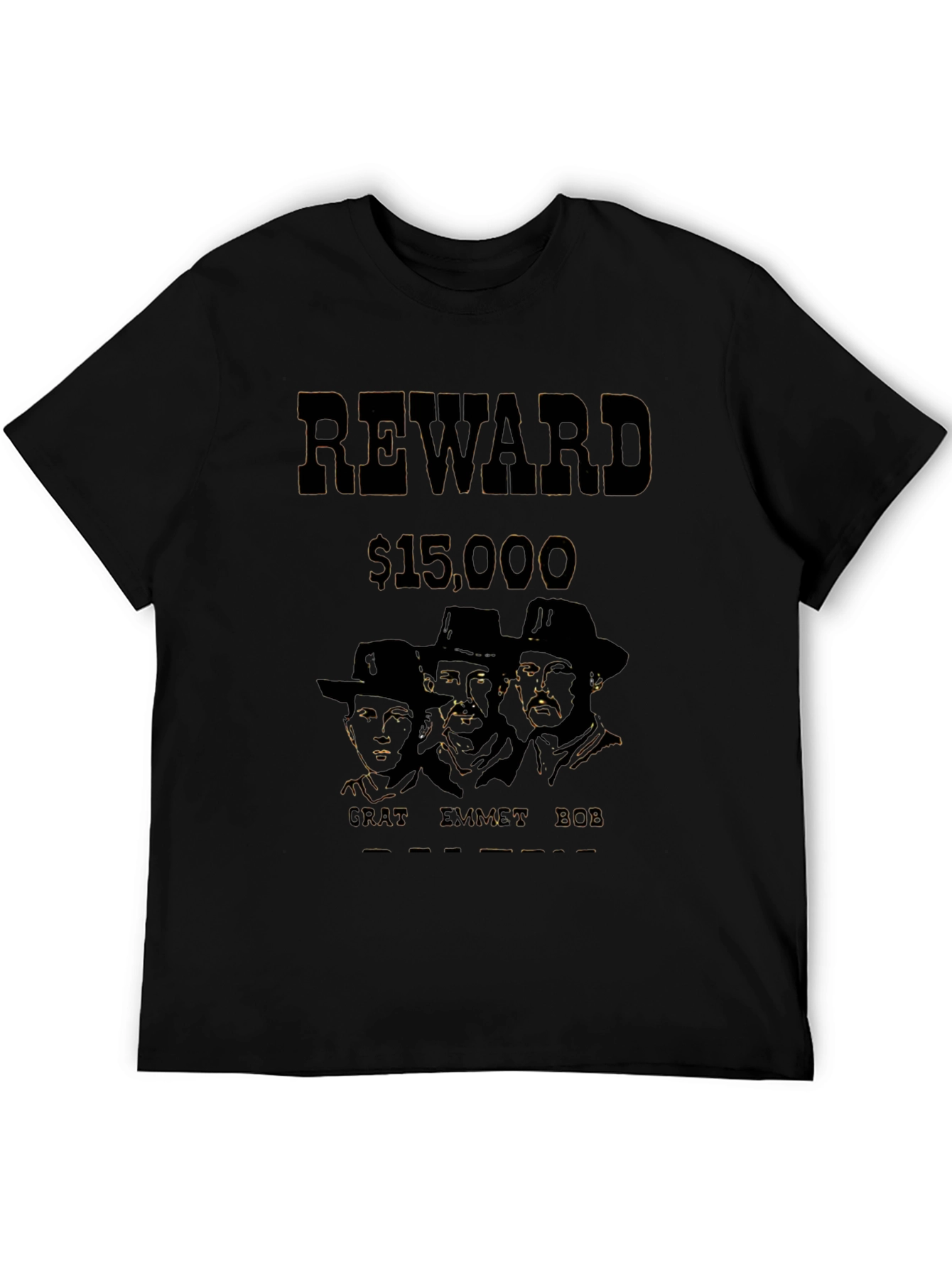 Black Vintage Reward T-Shirt - Cratt Emmett Bob view 5
