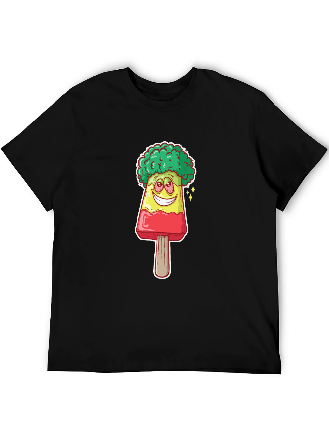 Black Novelty Popsicle Character T-Shirt view 5