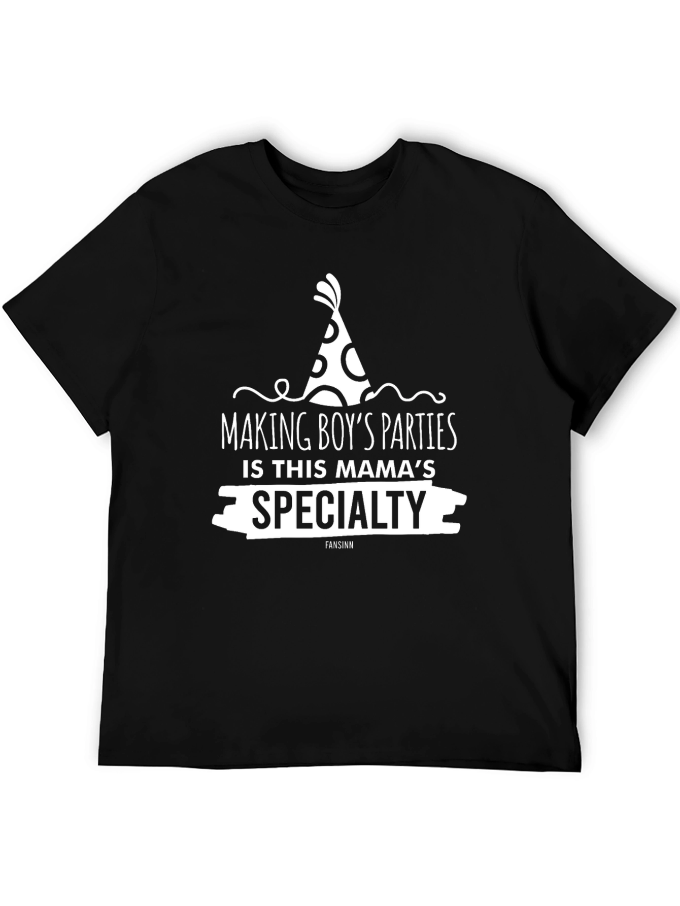 Black Making Boy's Parties Mama's Specialty T-Shirt view 5