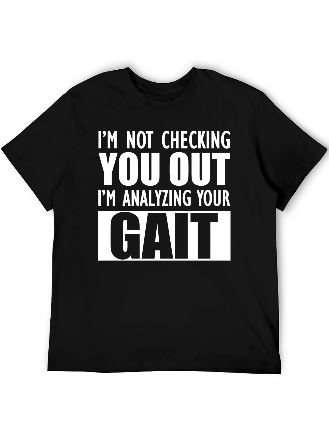 Black Gait Analysis T-Shirt - Funny Graphic Tee view 5