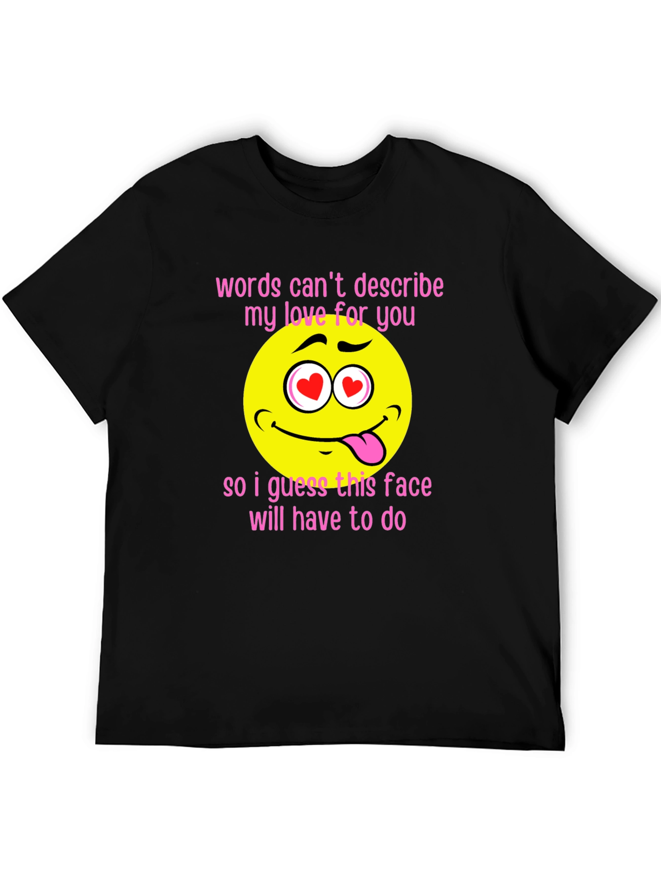 Black Love Emoji T-Shirt - Words Can't Describe My Love! view 5