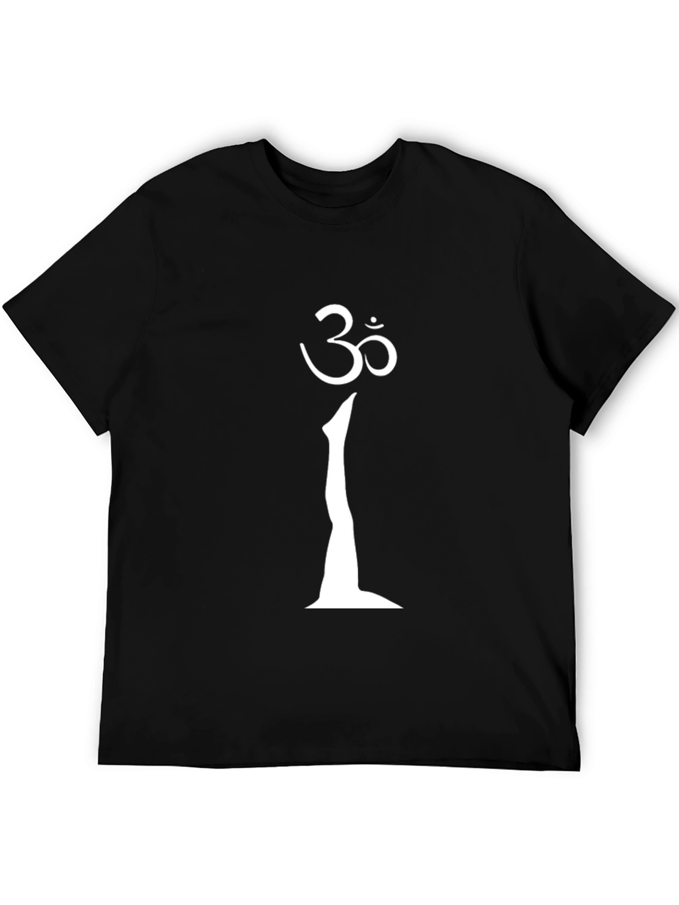 Black Om Symbol Black T-Shirt view 5