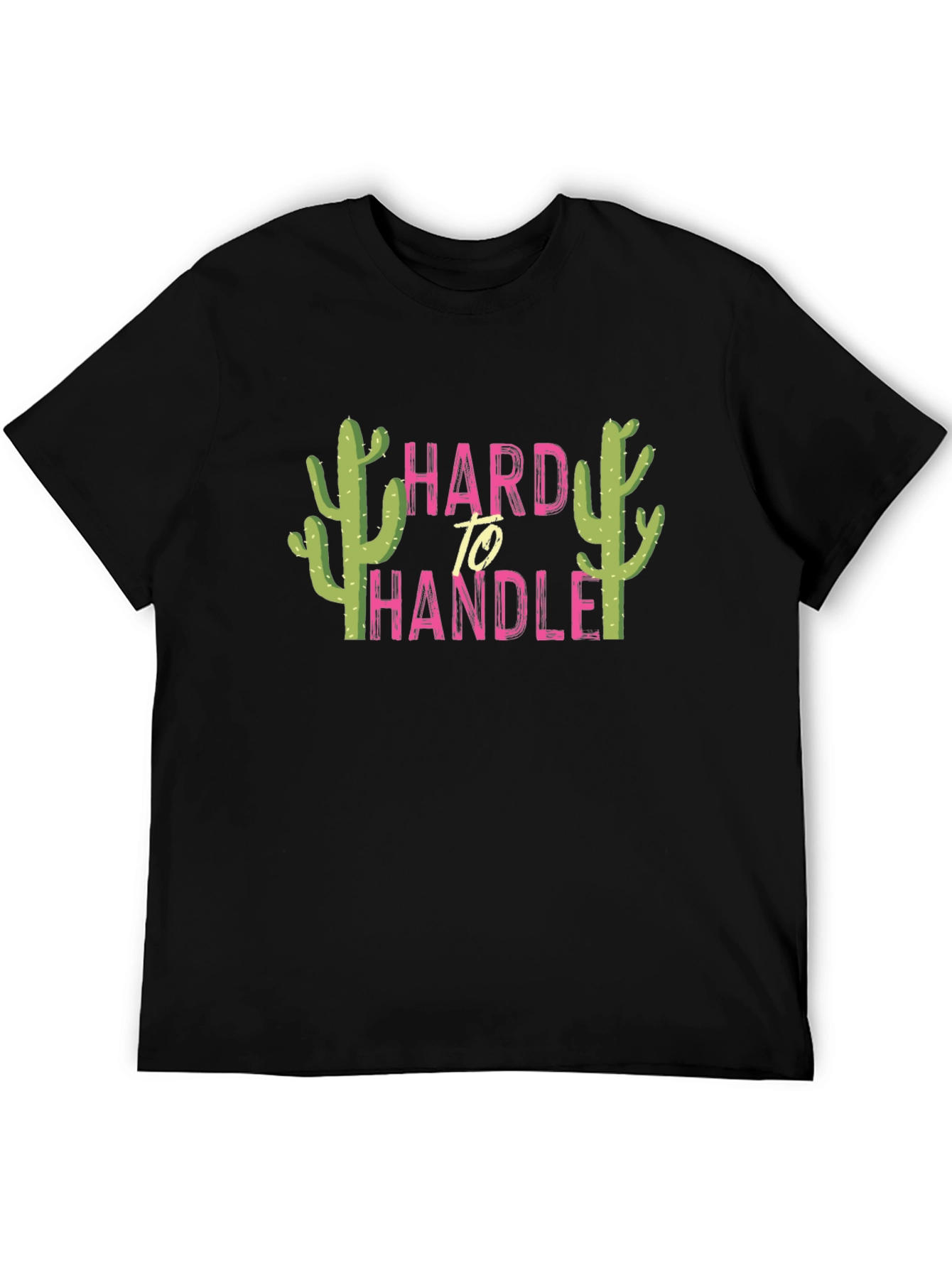 Black Hard To Handle Cactus Graphic Tee - Black view 5