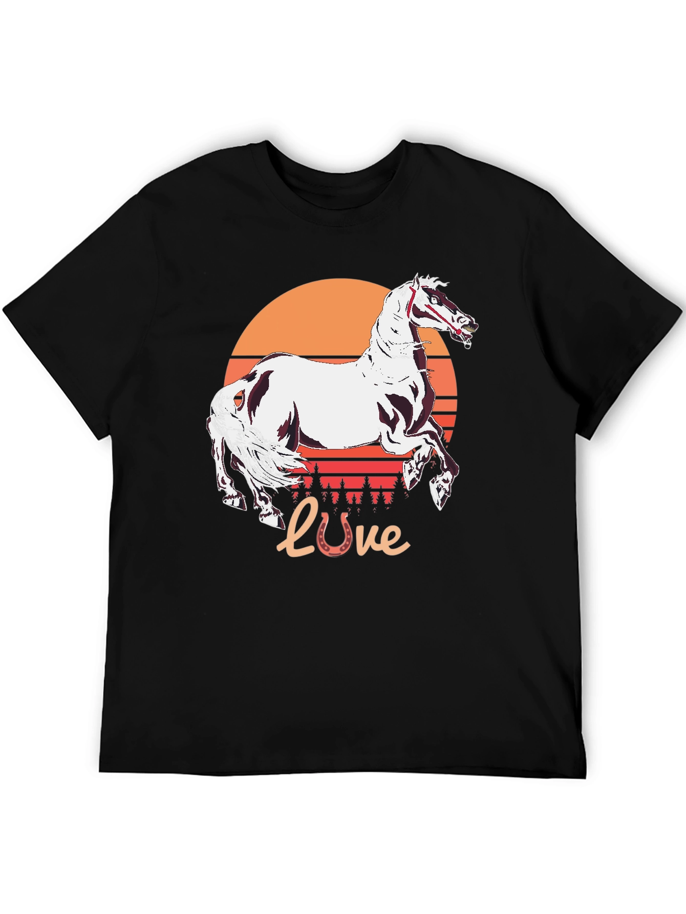 Horse Love Sunset Graphic Tee - 5