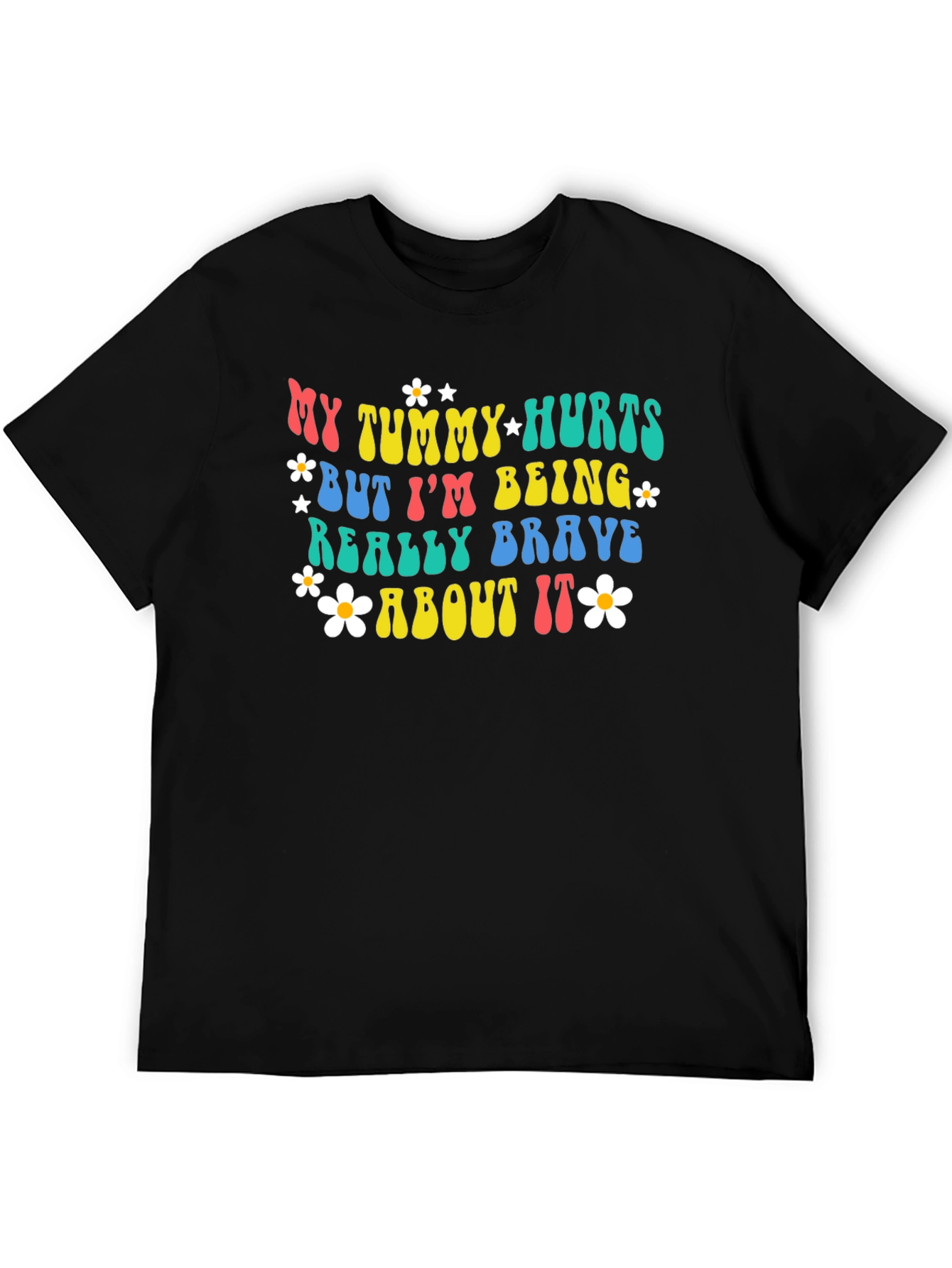 Black My Tummy Hurts Funny Graphic Tee view 5