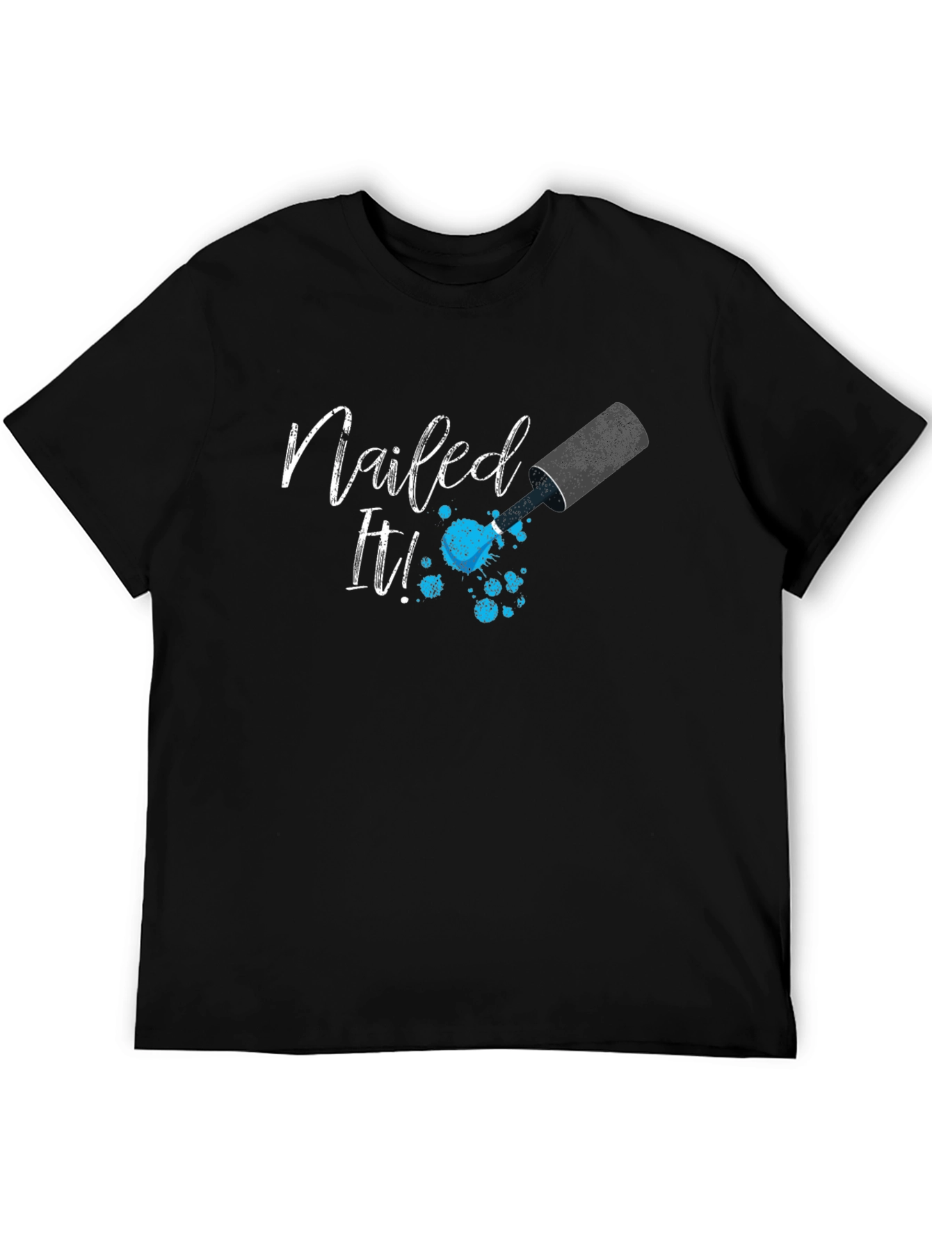 Black Nailed It T-Shirt Nail Polish Fashion Tee view 5