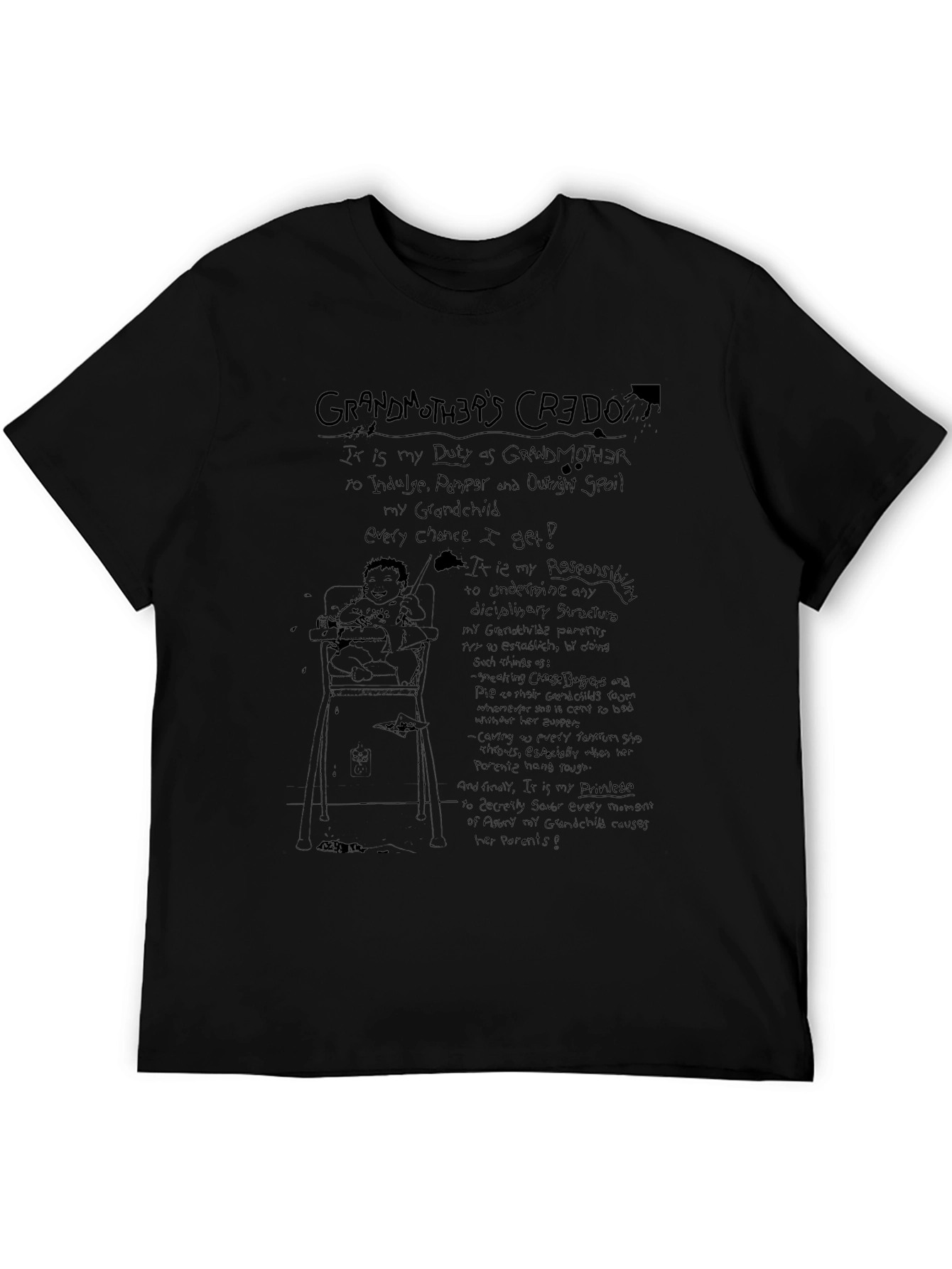 Black Grandmother's Credo Graphic Tee view 5