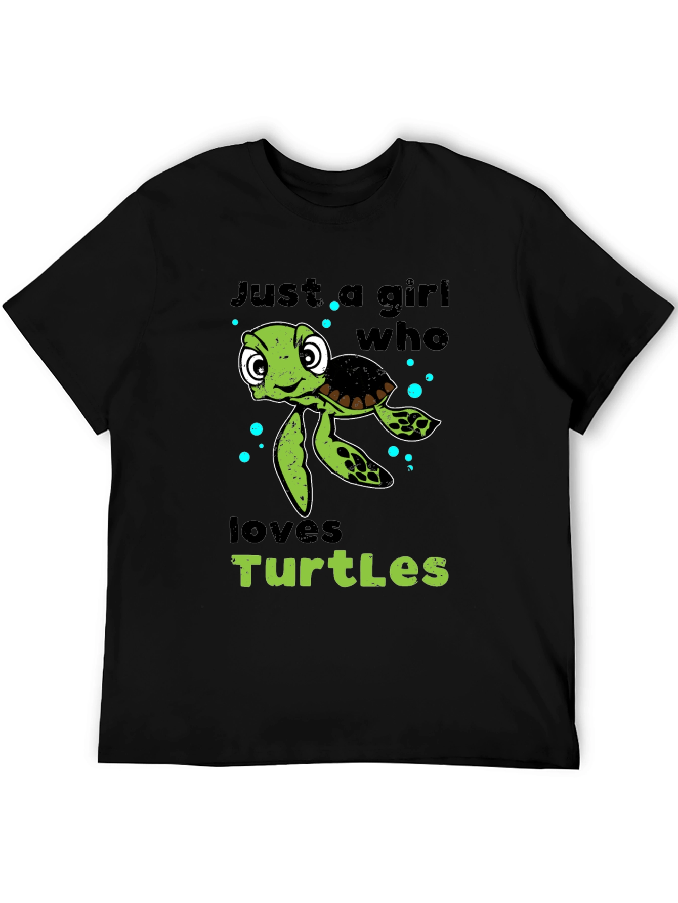 Black Girl Who Loves Turtles T-Shirt view 5
