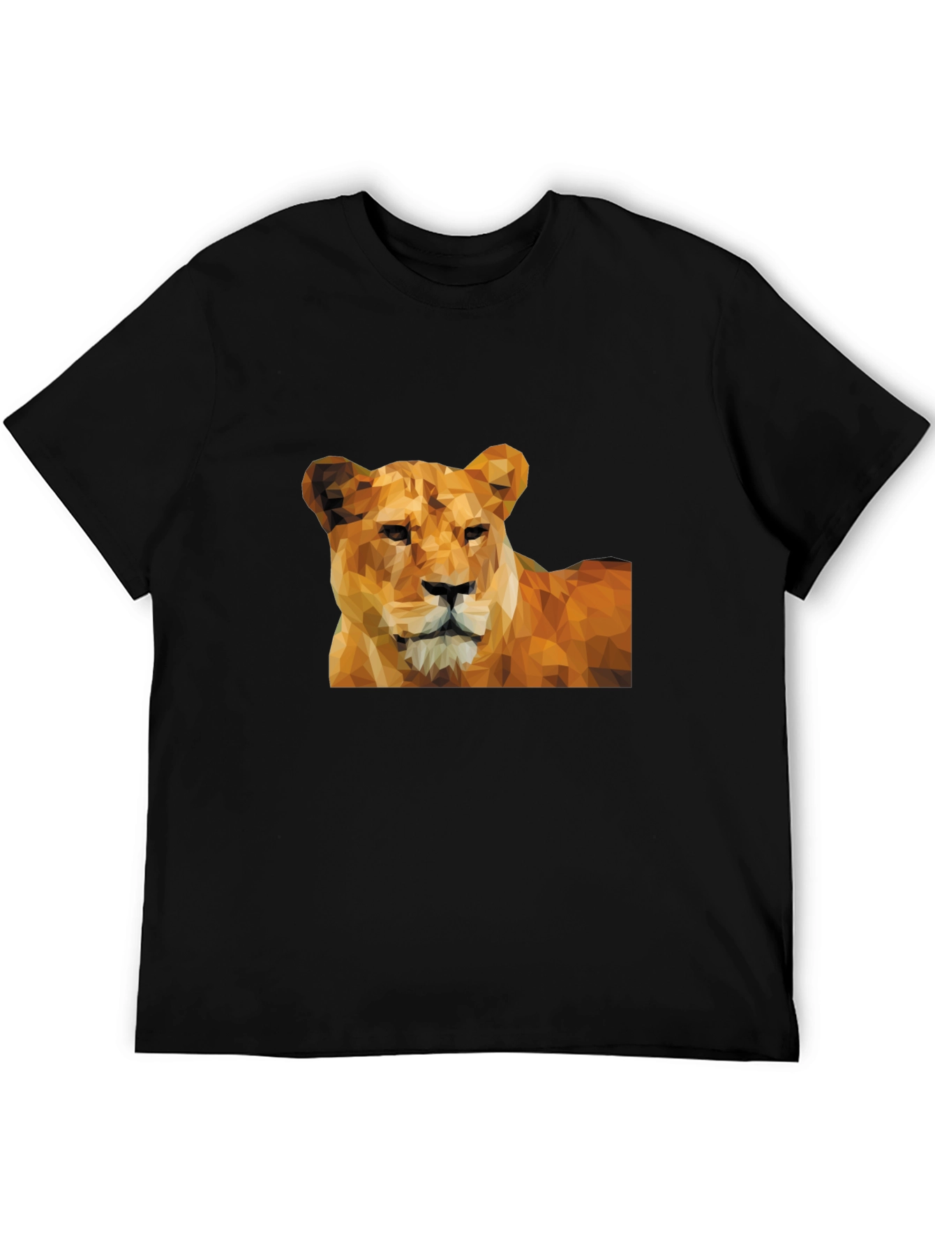 Black Lioness Graphic Print Black T-Shirt view 5