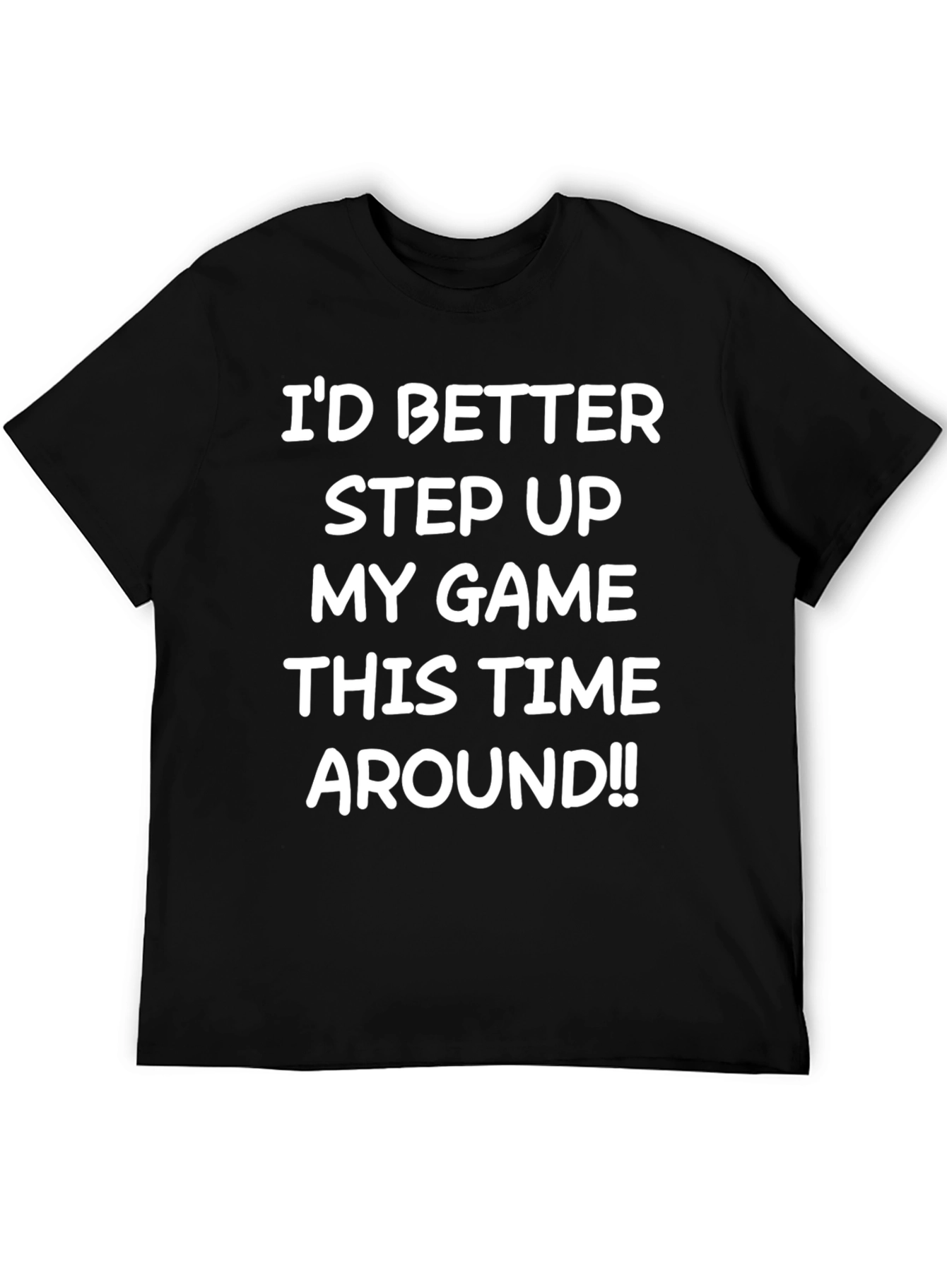Black Step Up My Game Black Graphic Tee view 5