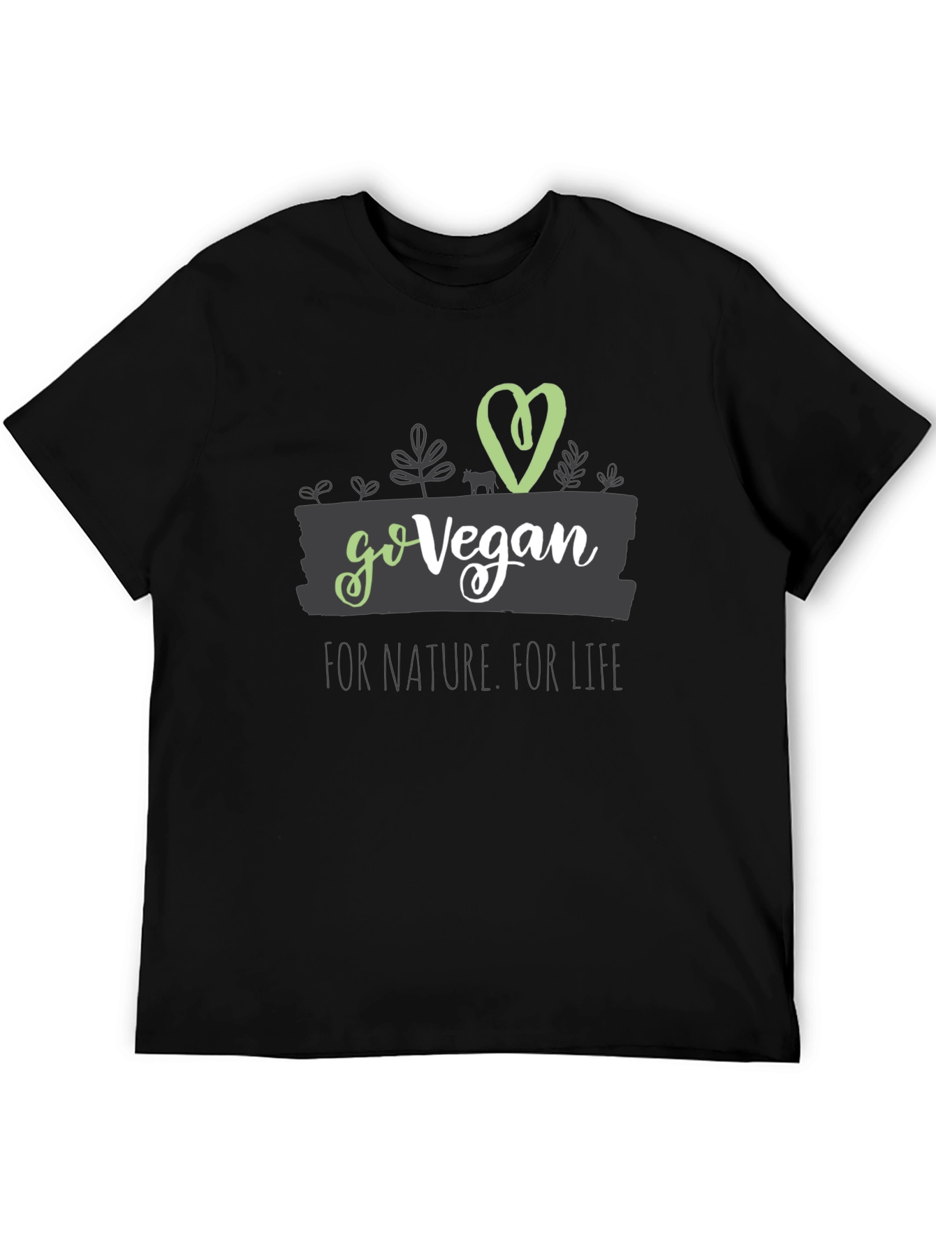Go Vegan Graphic Tee - Nature & Life - 5