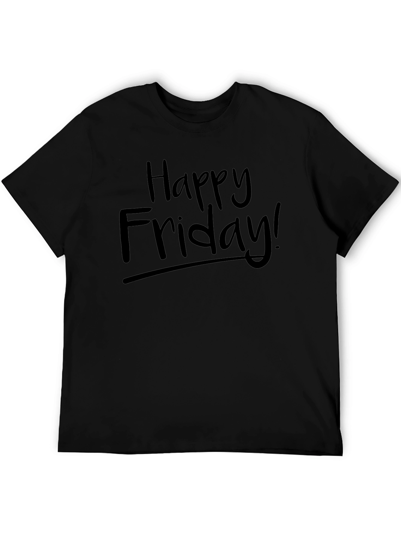 Black Happy Friday! Graphic T-Shirt - Black view 5