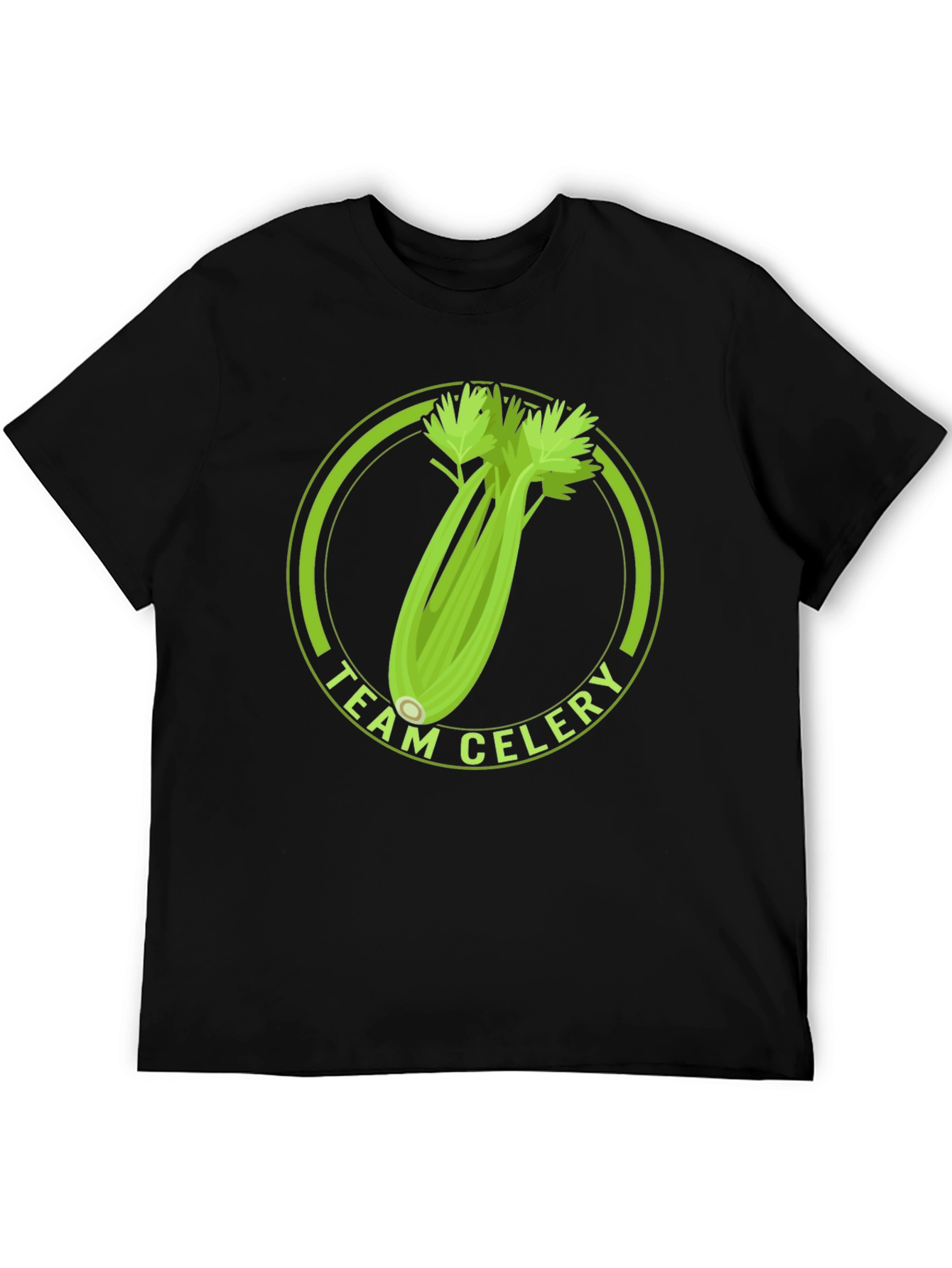 Team Celery Graphic T-Shirt - Black Cotton Tee - 5