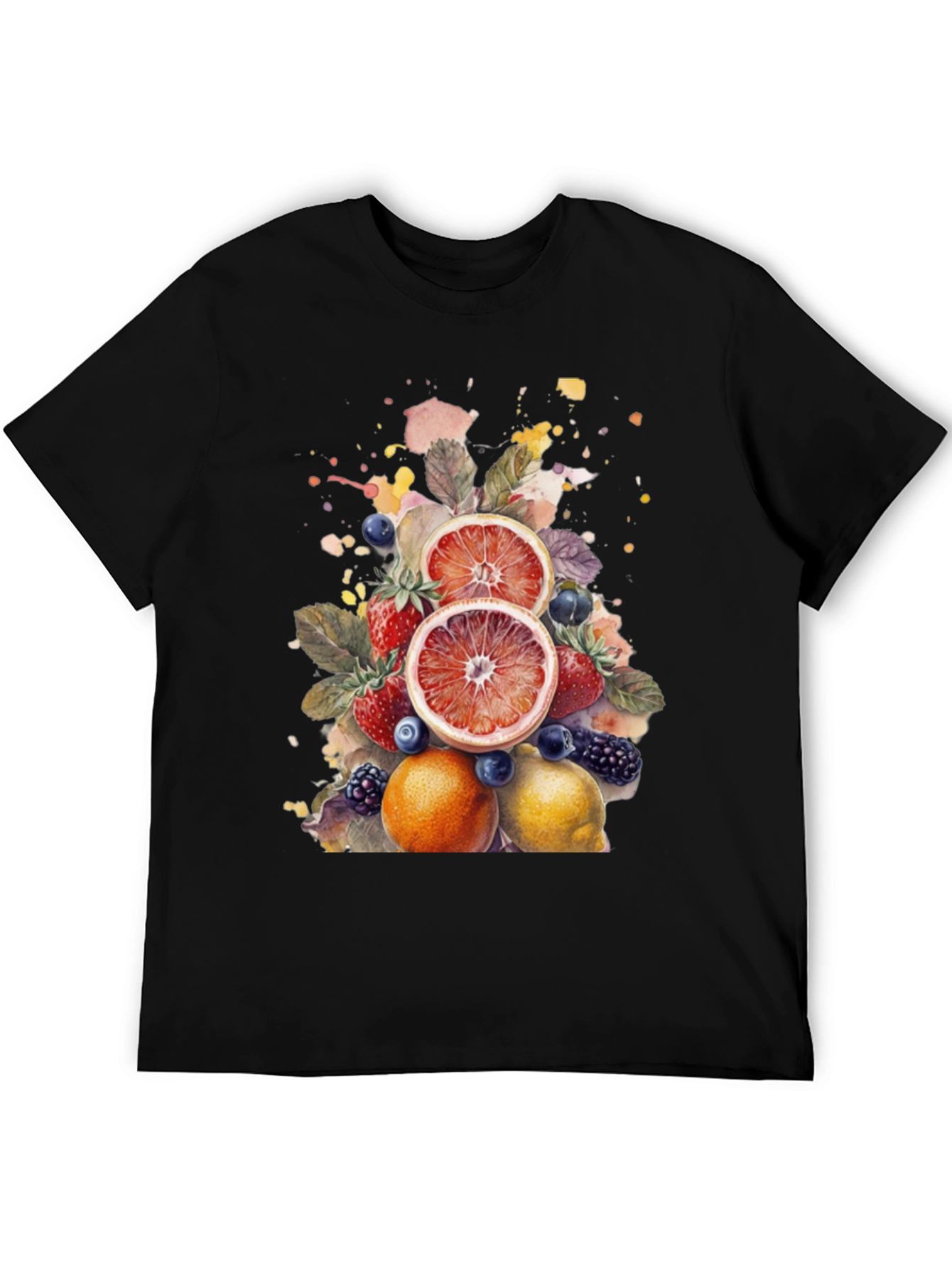 Black Fruit Splash Graphic Tee view 5