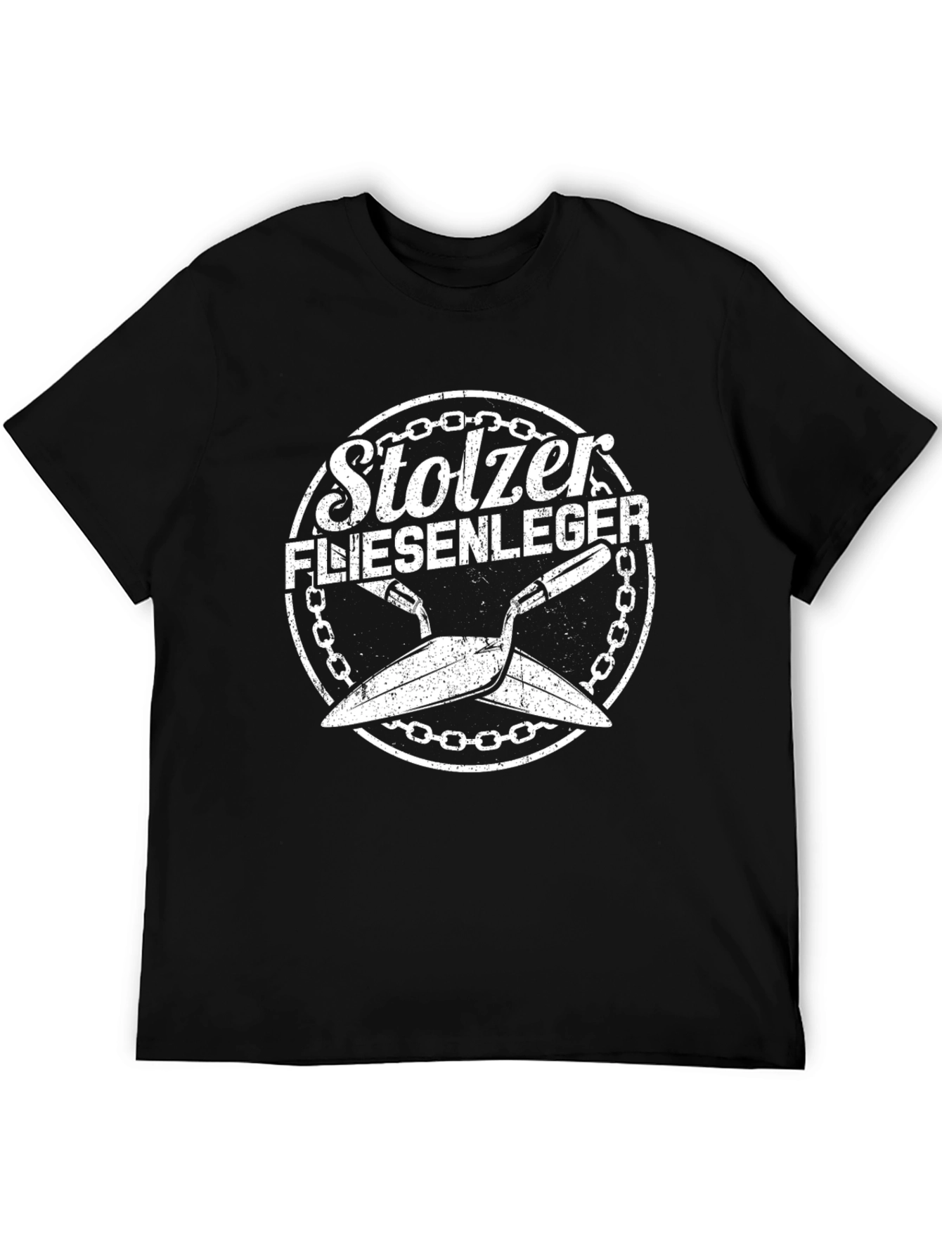 Black Proud Tiler - Stolzer Fliesenleger T-Shirt view 5