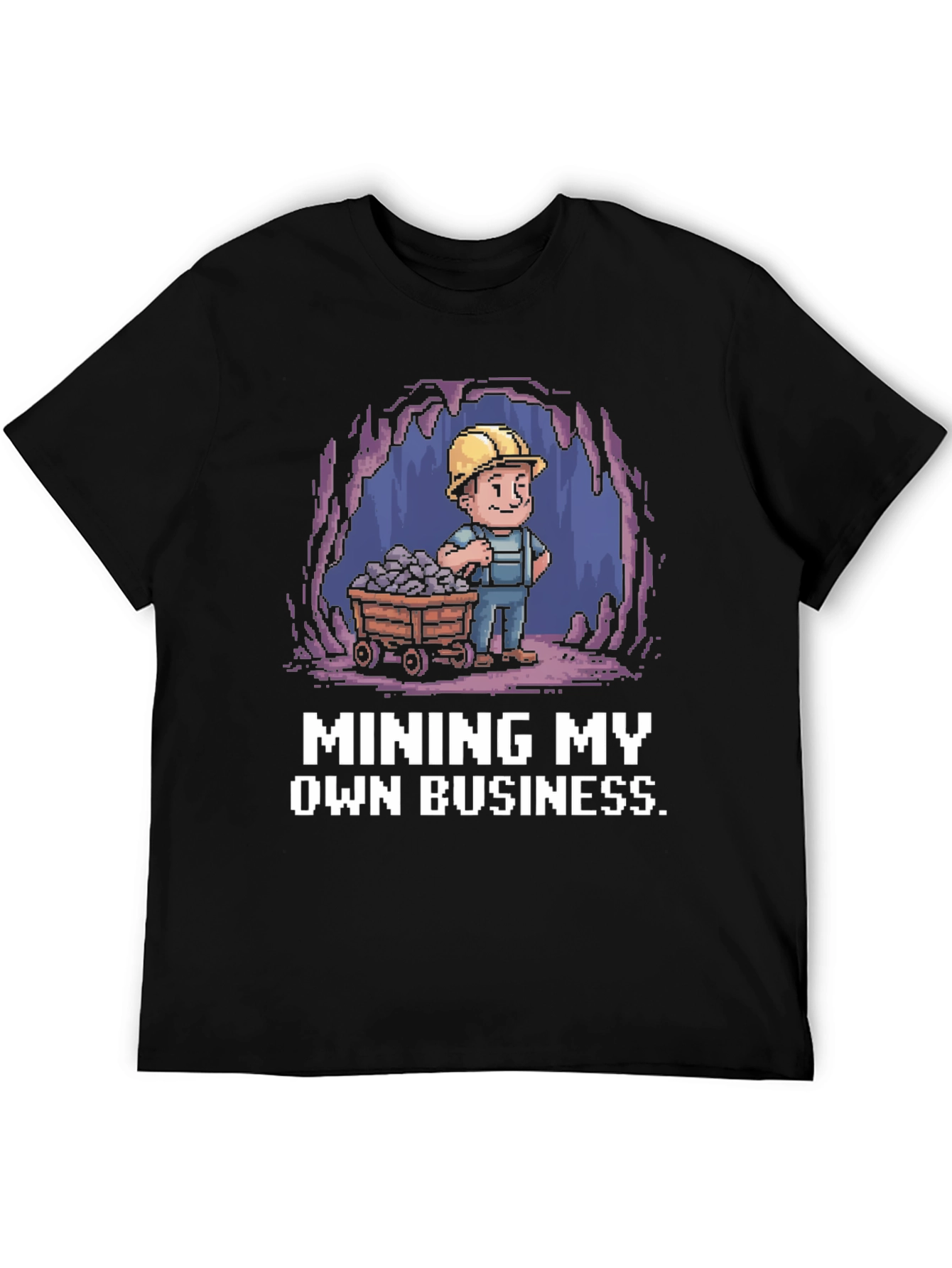 Black Mining My Own Business T-Shirt - Black Novelty Tee view 5