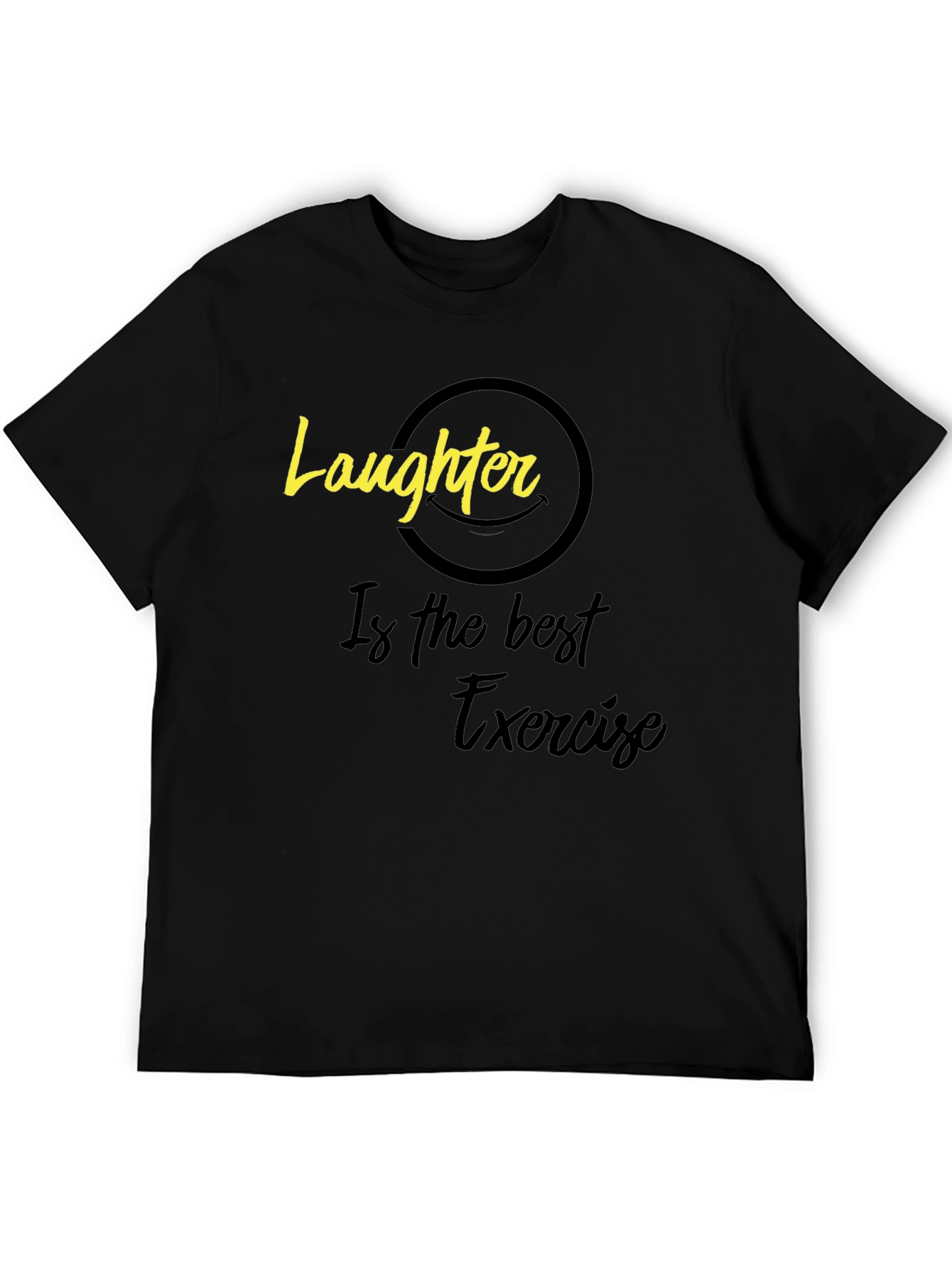 Black Laughter is the Best Exercise Graphic Tee - Unisex view 5