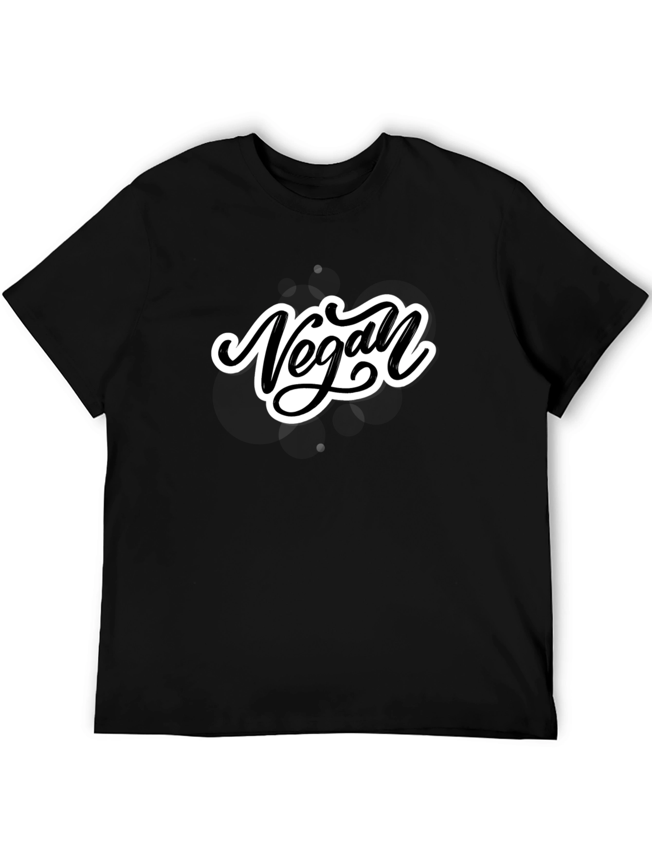 Black Vegan Script T-Shirt - Stylish & Comfortable view 5