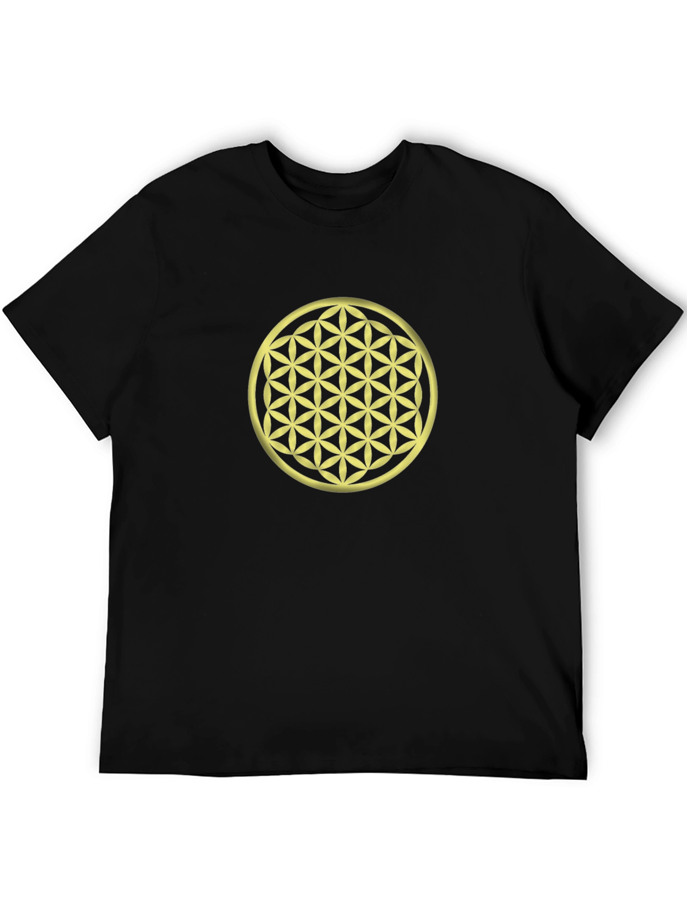 Black Flower of Life Graphic Tee - Black view 5