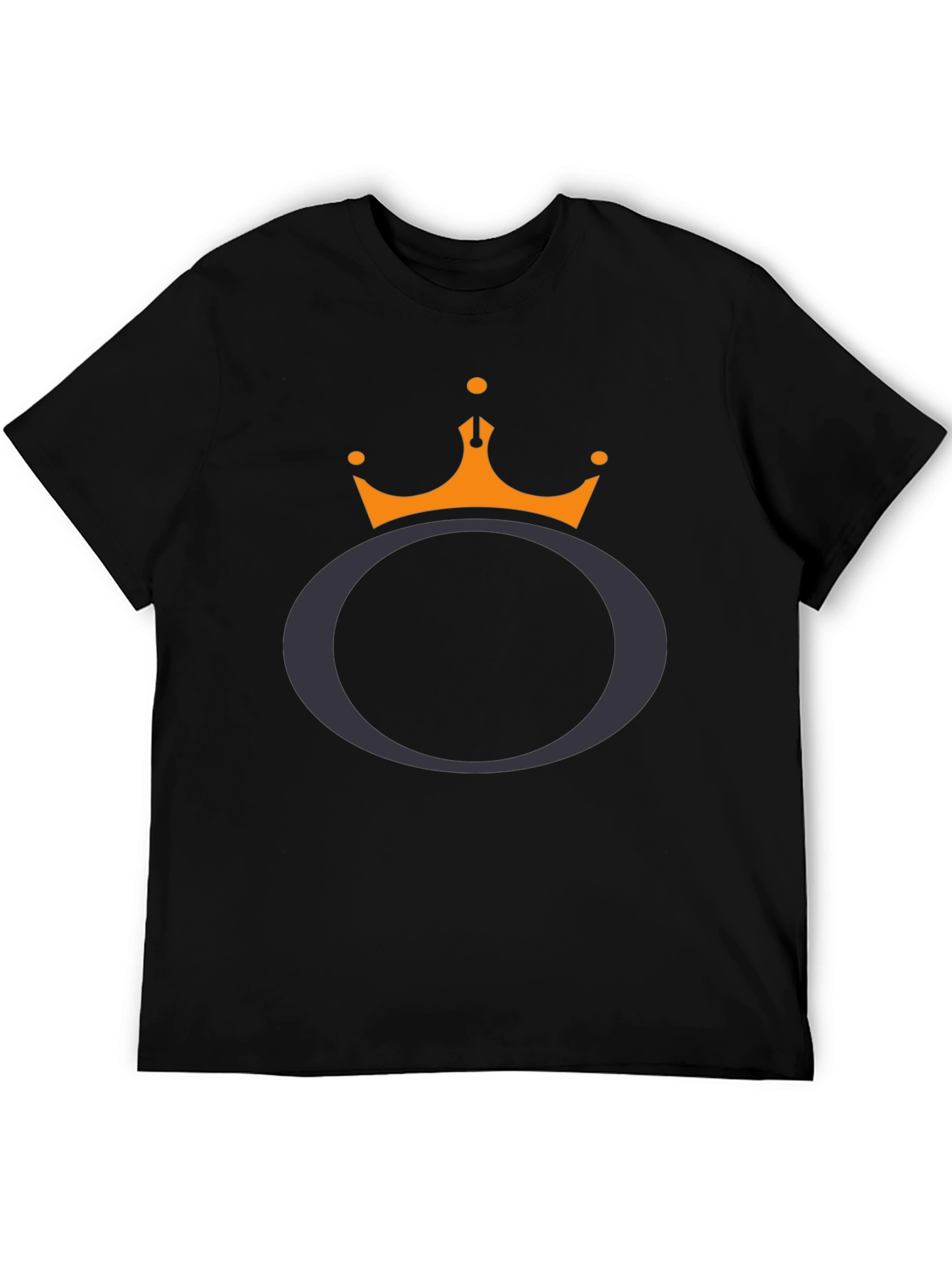 Black King Crown Letter O Black Tee view 5