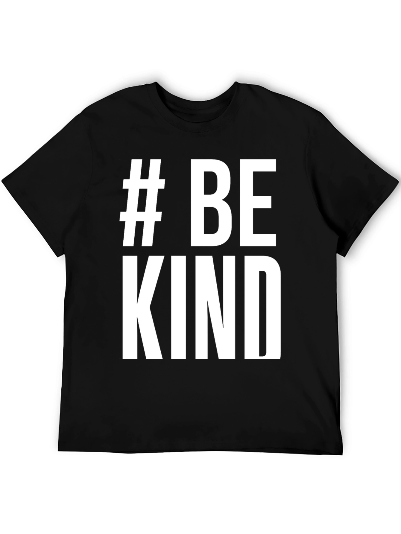 Black # Be Kind T-Shirt - Positive Message Tee view 5